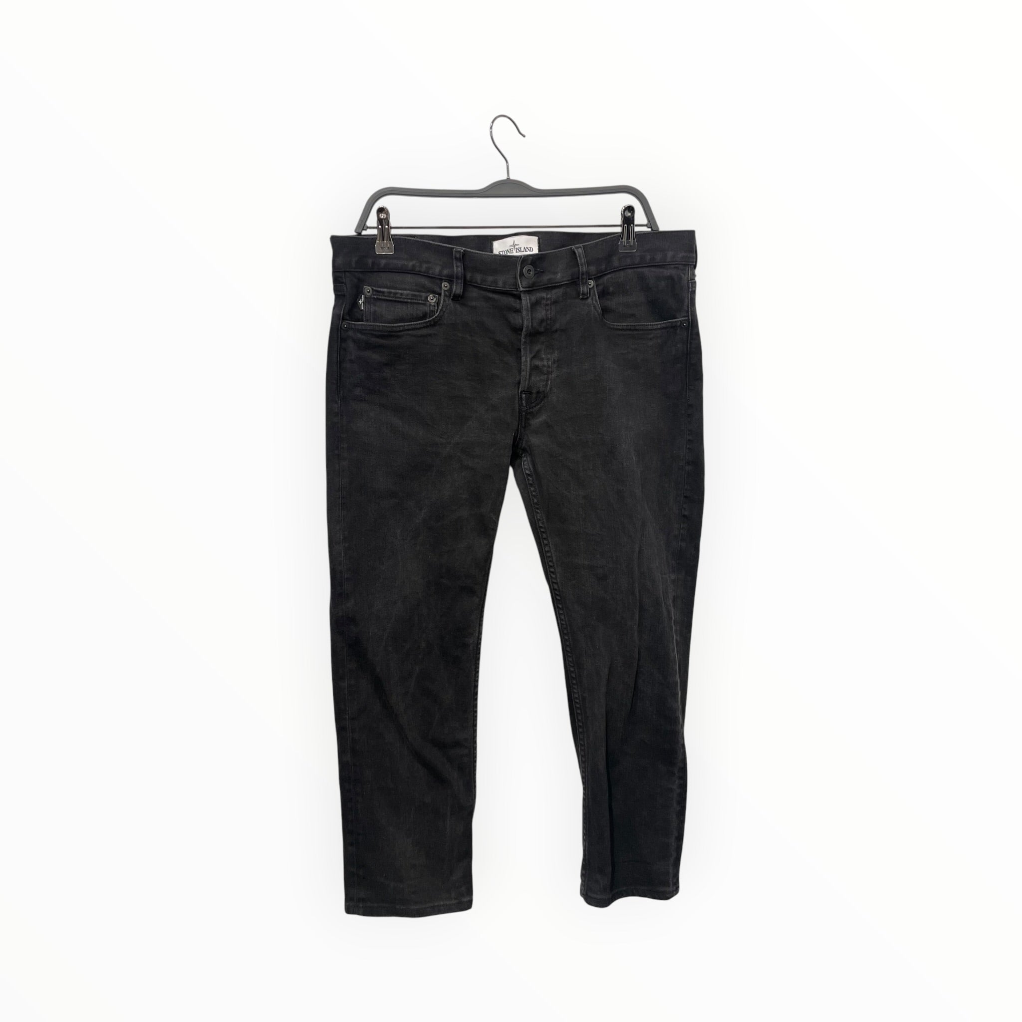 STONE ISLAND/Skinny Pants/34/Denim/BLK/PLAIN PATCH view 1