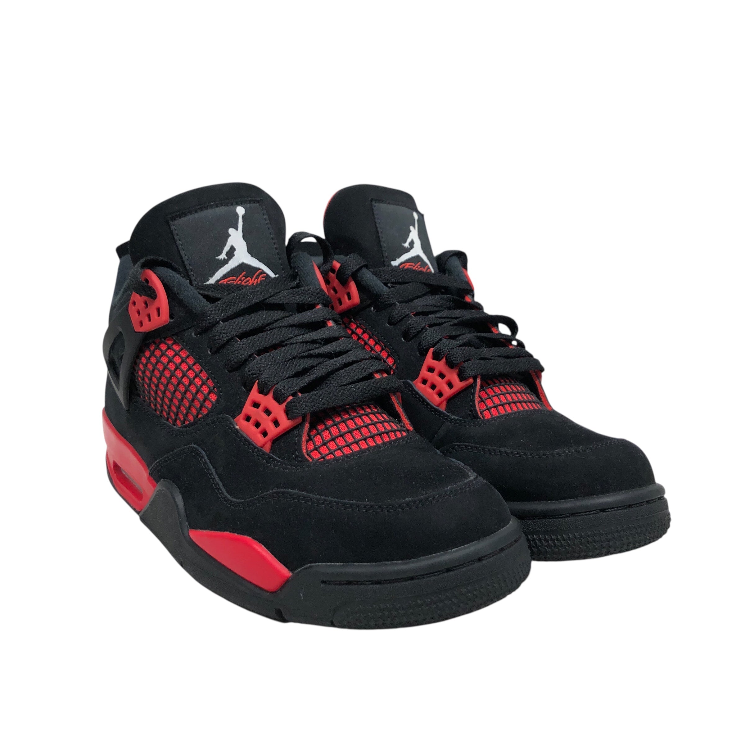 NIKE/Hi-Sneakers/US 8.5/Leather/BLK/Jordan 4 'Red Thunder' view 1