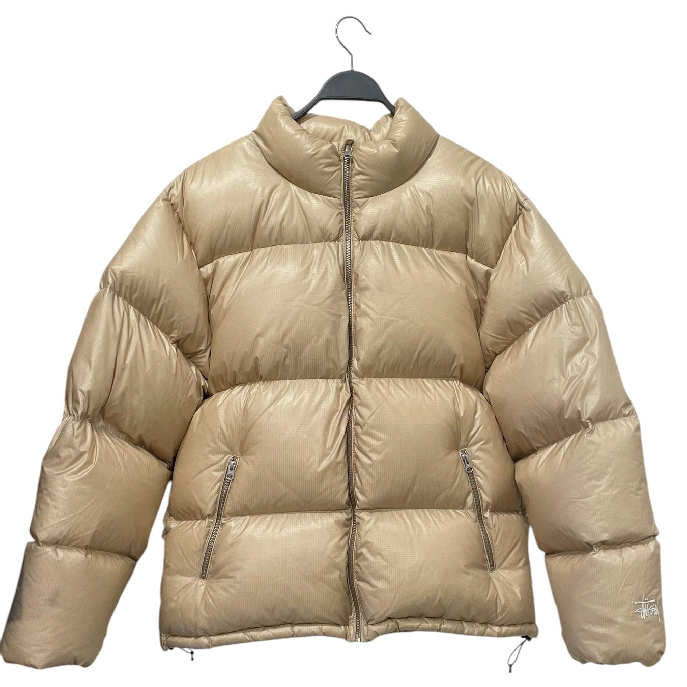 STUSSY/Puffer Jkt/XL/Polyester/BEG/ view 1
