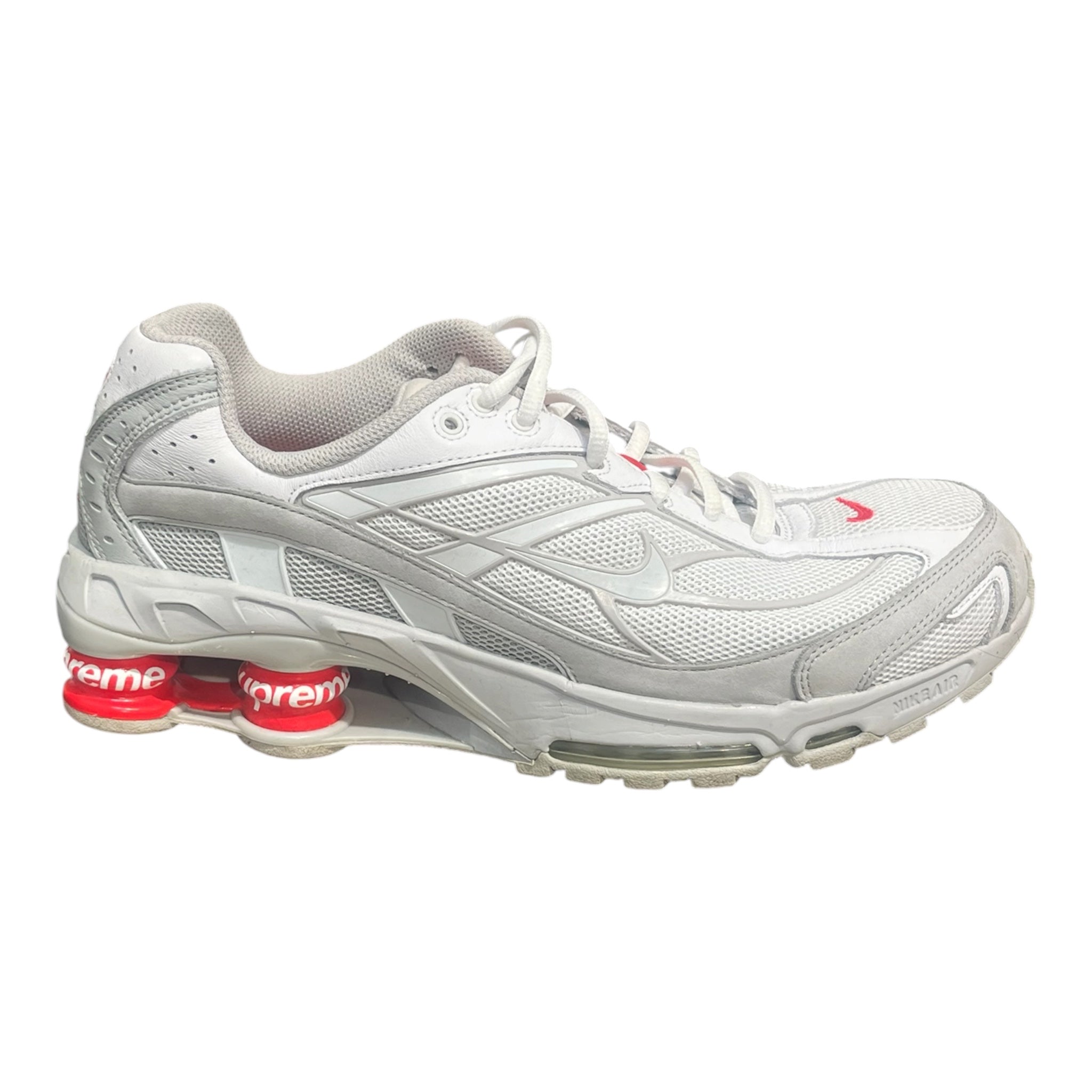 NIKE/Supreme/Low-Sneakers/US 8.5/Suede/WHT/DN1615-100 SUPREME SHOX view 4