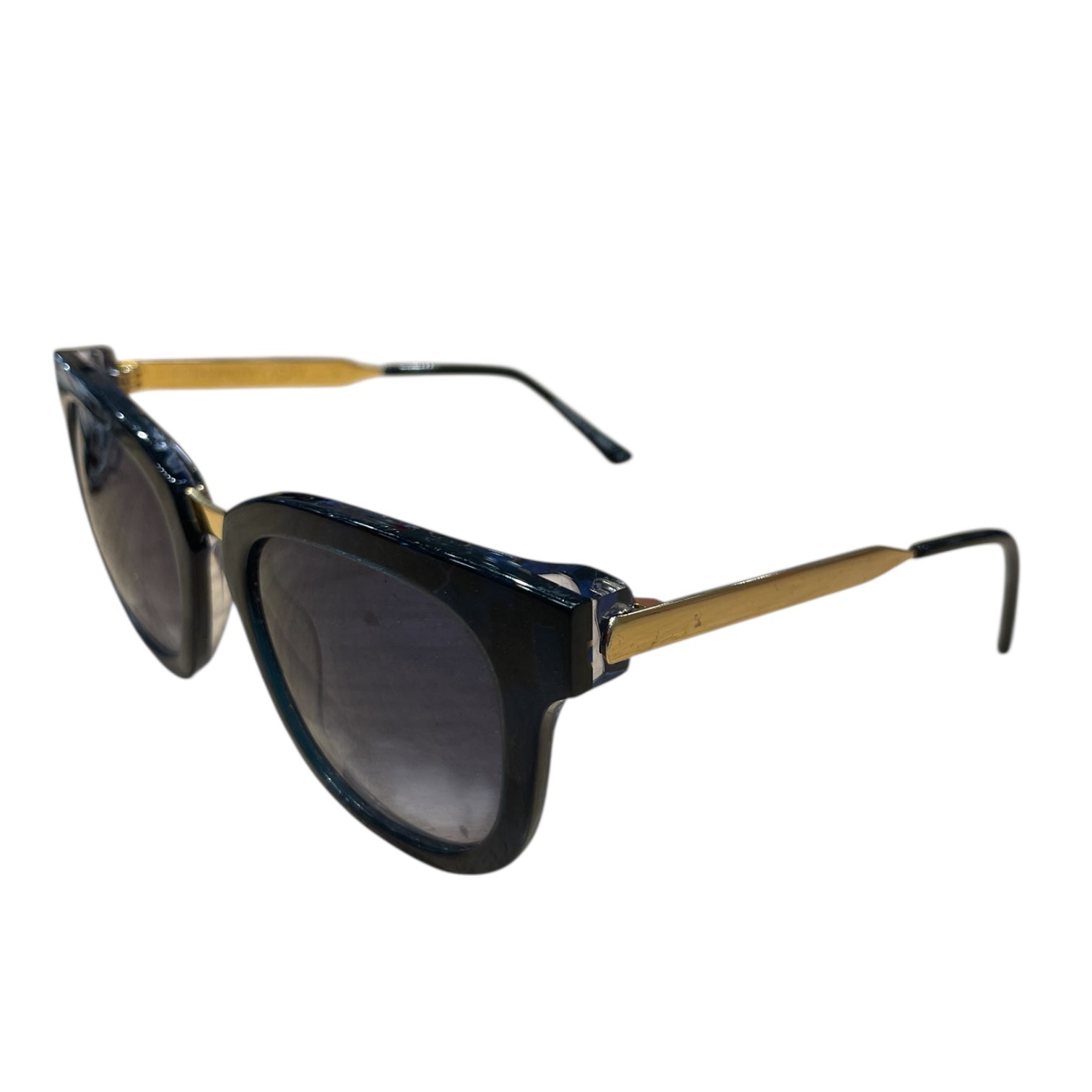 Thierry Lasry/Sunglasses/Metal/BLK/BLUE MOSAIC INSIDE GOLD TRIM view 2
