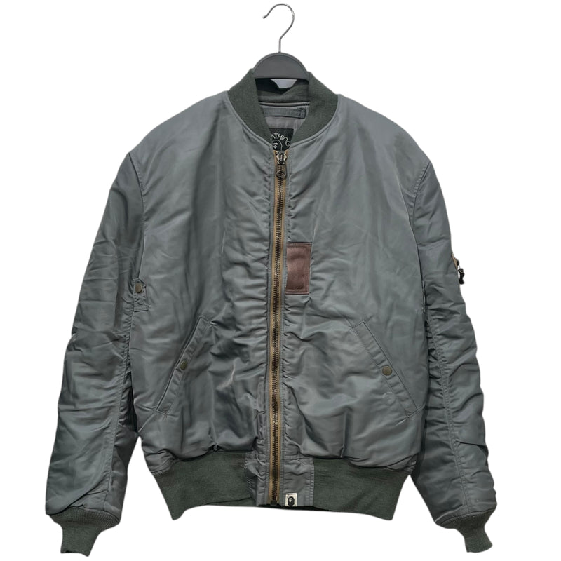 BAPE/Flight Jkt/L/Khaki/Nylon/Graphic/