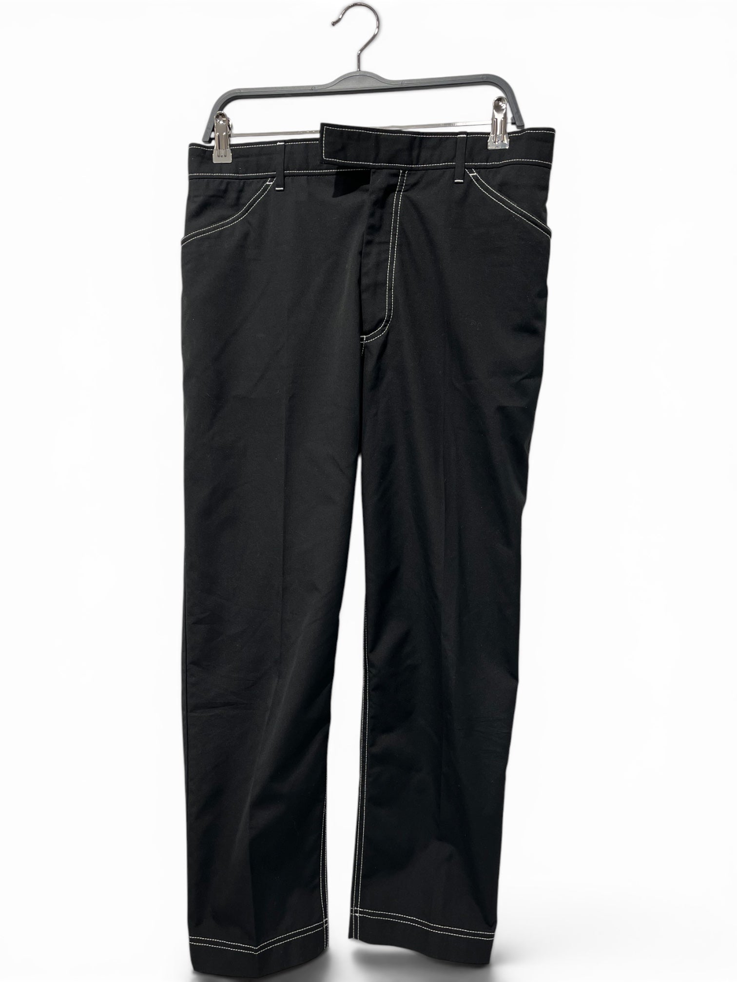 THOM BROWNE. NEW YORK/Slacks/1/Cotton/BLK/WHT STITCHING view 1