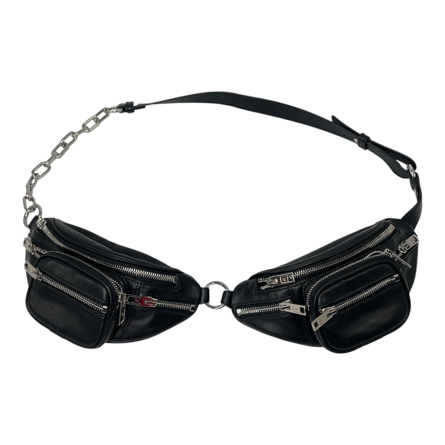 Alexander Wang/Accessories/Leather/BLK/double fanny pack view 1