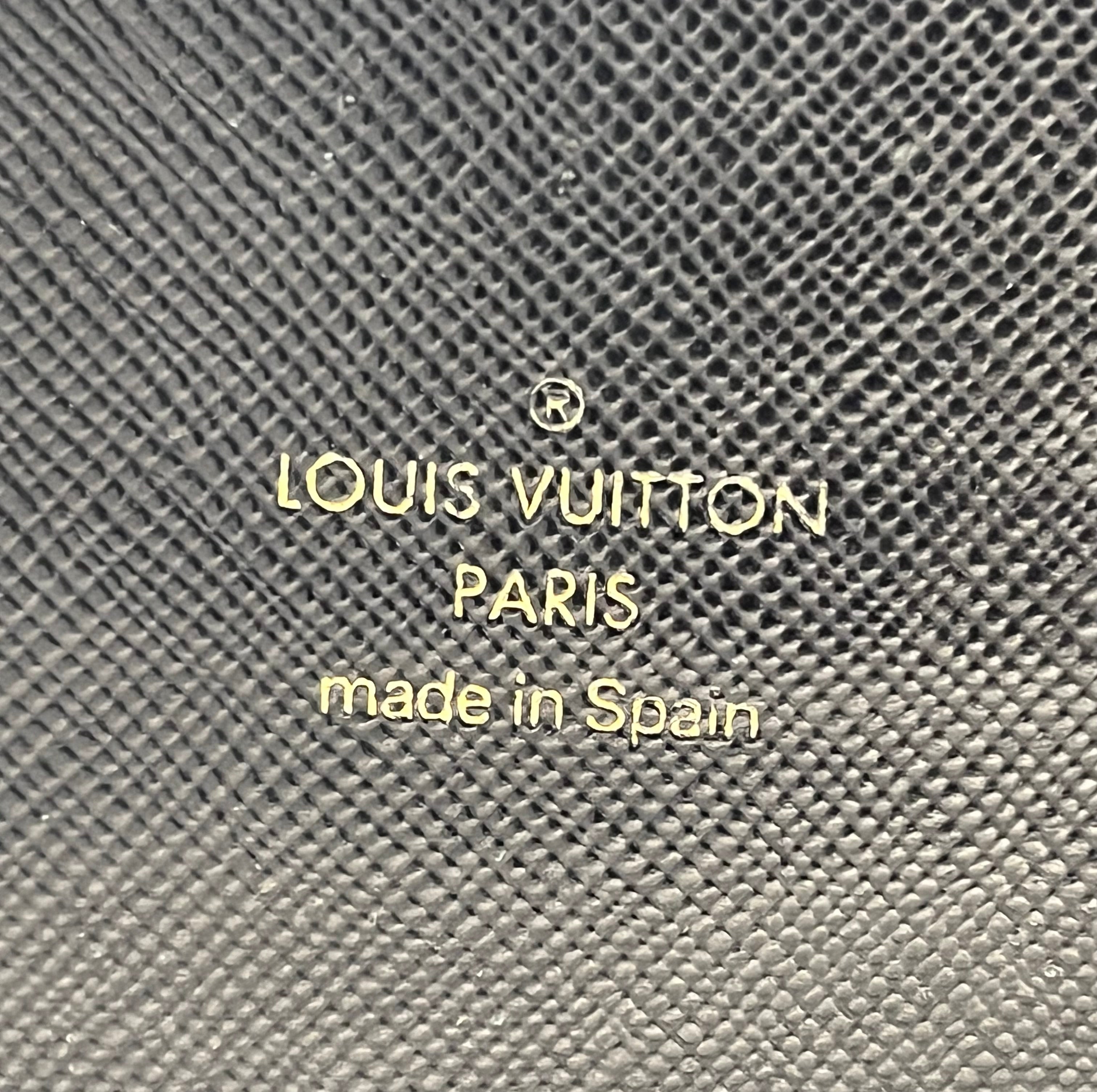 LOUIS VUITTON/Long Wallet/Monogram/Cotton/BLK/L's/brazza view 6