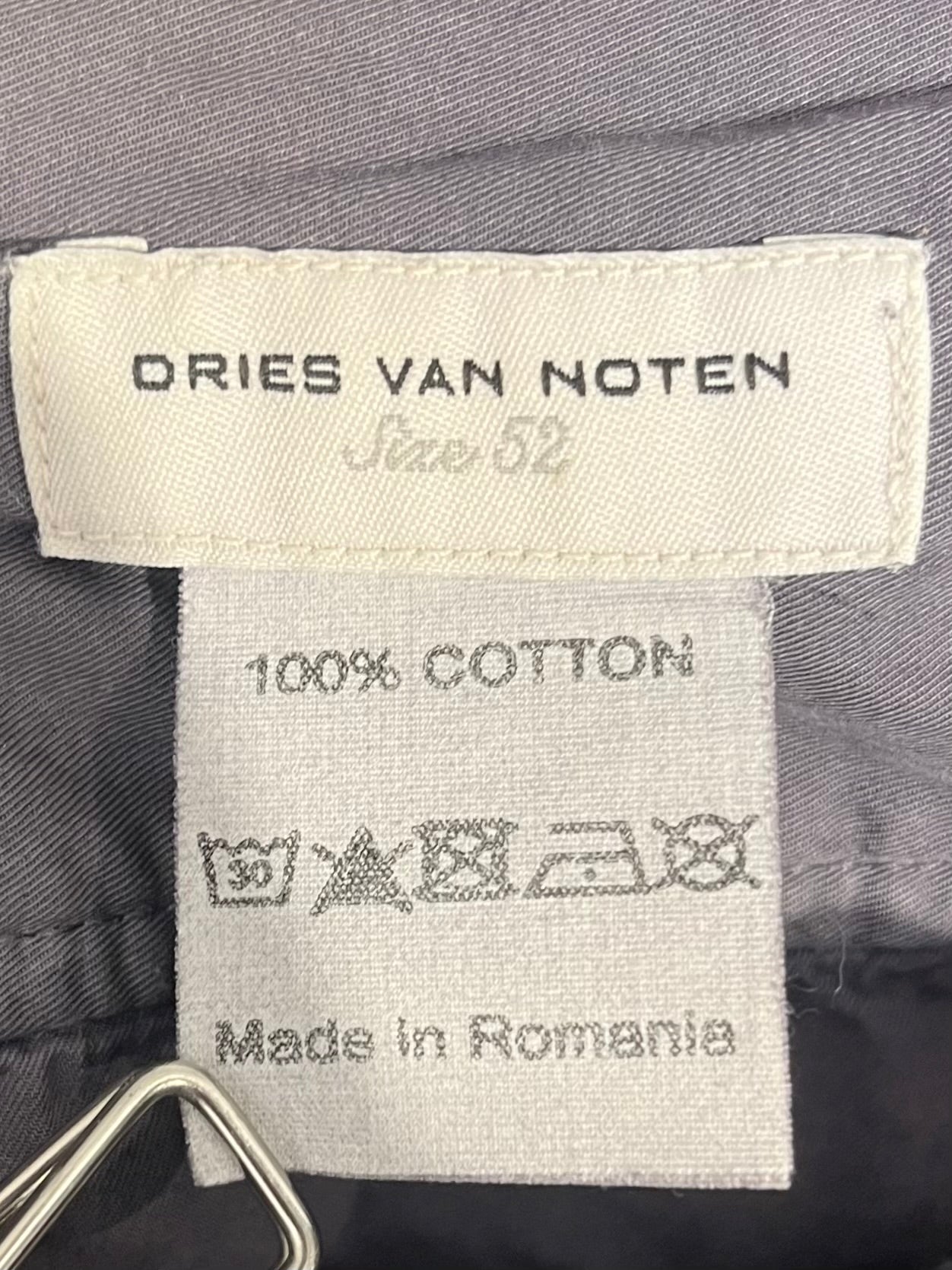 DRIES VAN NOTEN/Cropped Pants/Cotton/PPL/capri/ double button view 3