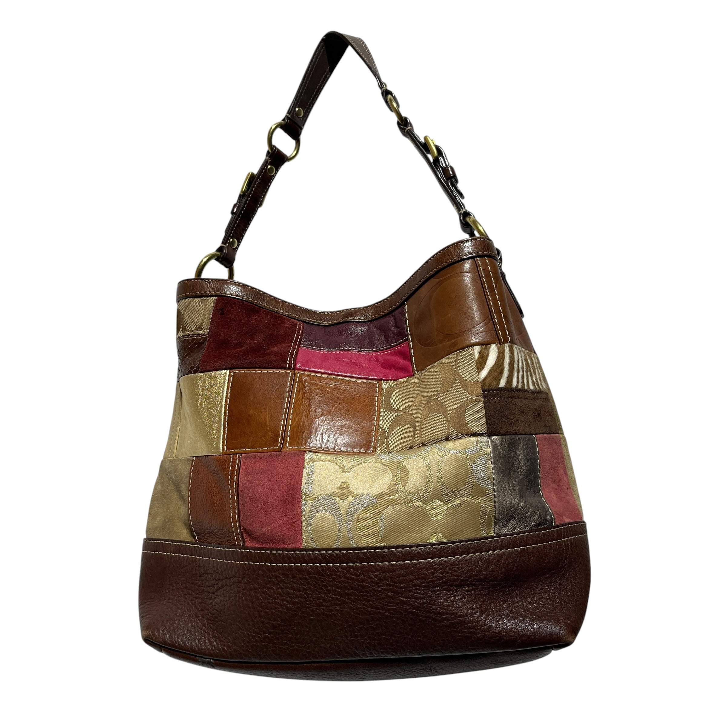 COACH/Tote Bag/All Over Print/Leather/BRW/PATCHWORK BAG view 2
