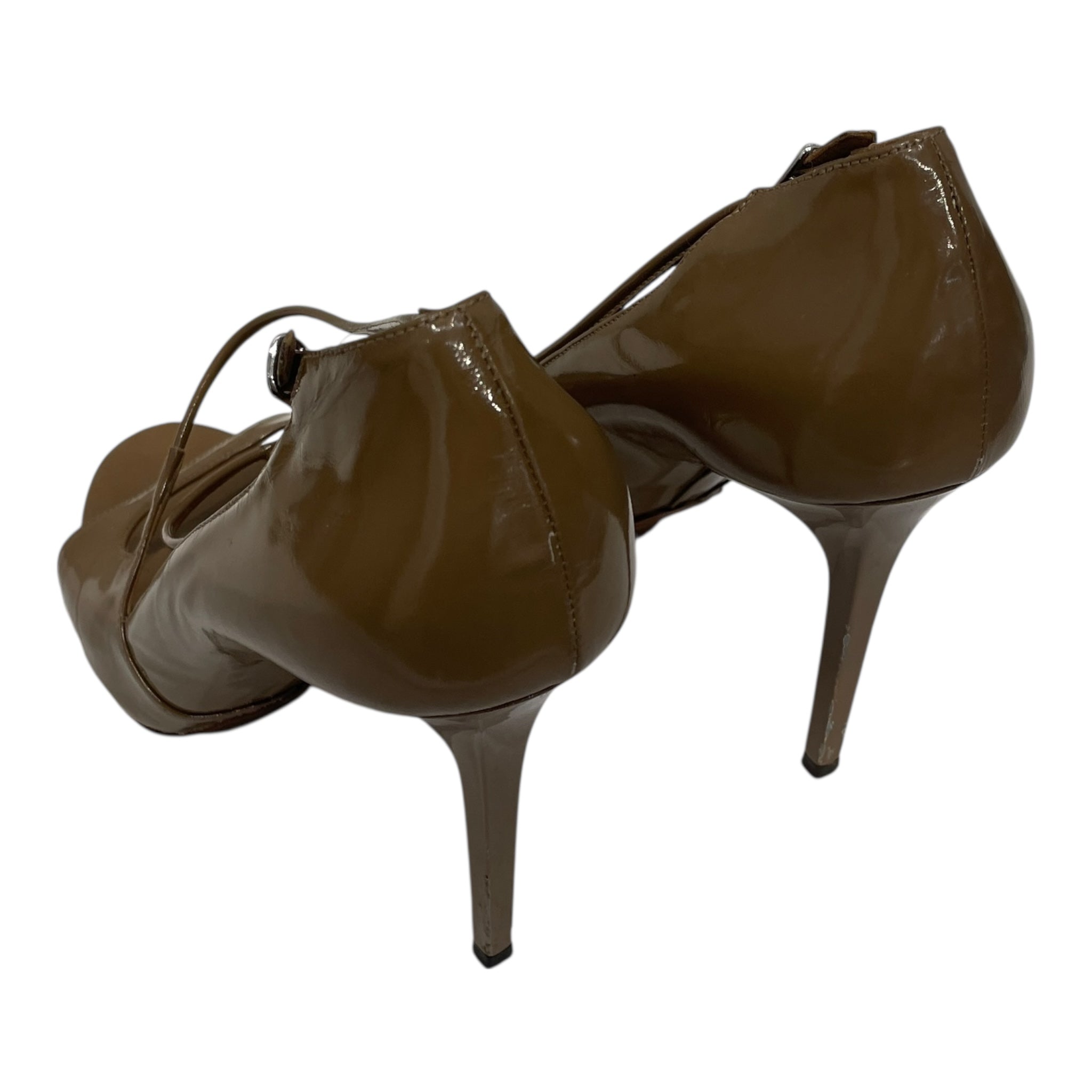 BALENCIAGA/Heels/EU 37.5/Leather/BEG/Open-Toe/ view 2