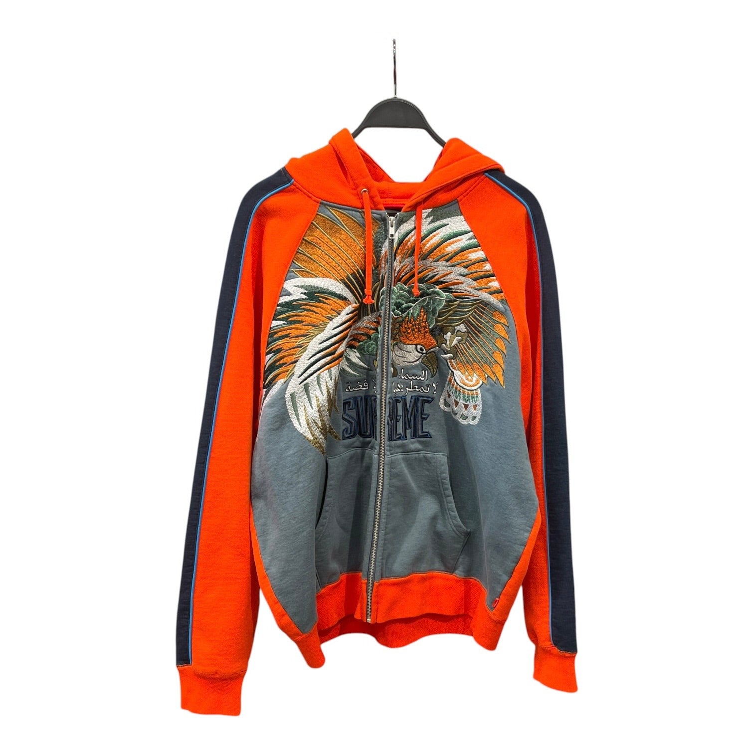Supreme/Zip Up Hoodie/XL/Graphic/Cotton/ORN/Falcon view 1