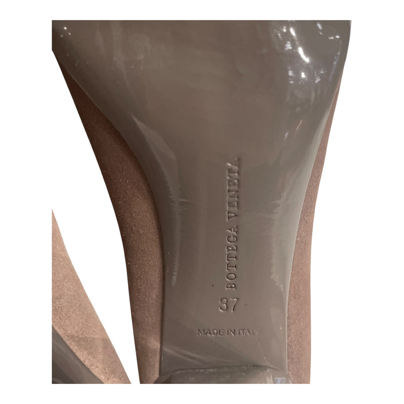 BOTTEGA VENETA/Heels/EU 37/Suede/GRY/ROUND TOE PUMP