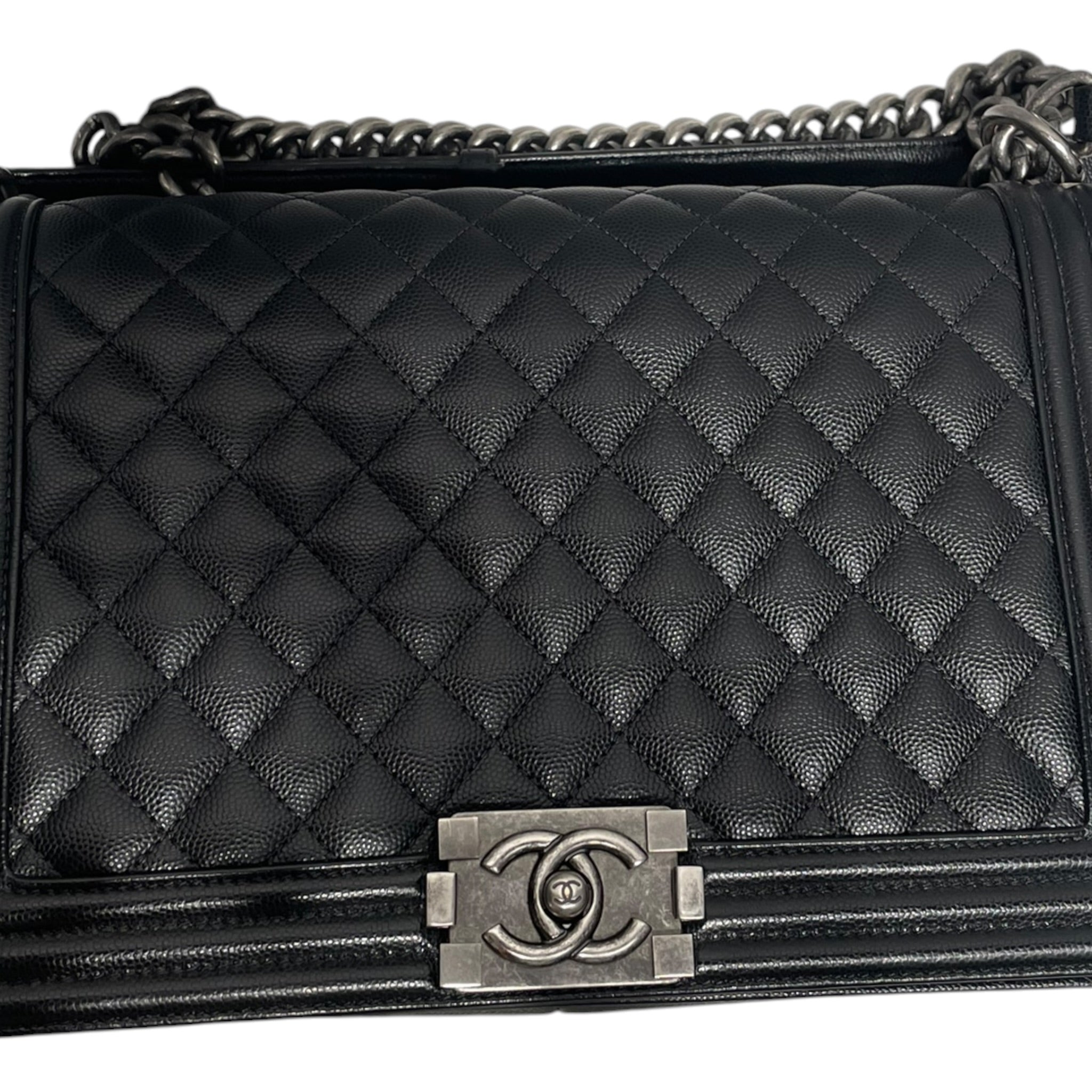 CHANEL/Bag/Leather/BLK/CHANEL BOY BAG MED view 4