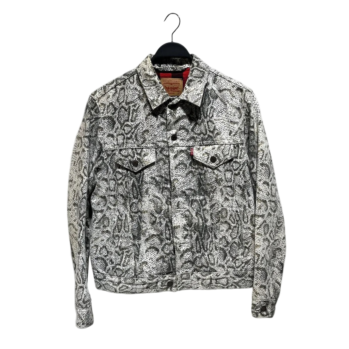Levi's/Supreme/Denim Jkt/S/Denim/WHT/Animal Pattern/snake/ red plaid interior view 1