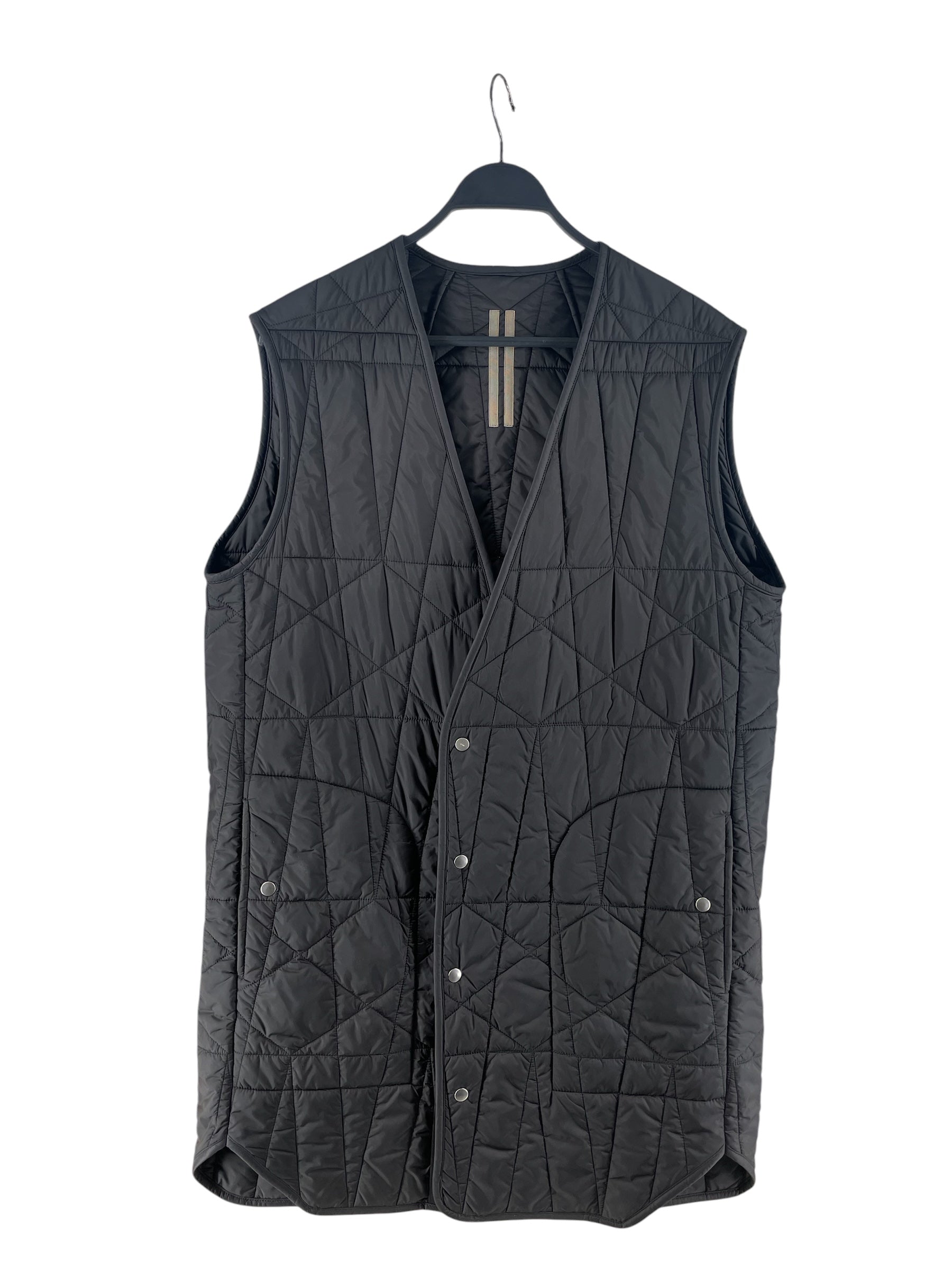 RICK OWENS DRKSHDW/Puffer Vest/L/Nylon/BLK/DRKSHDW QUILTED LINER VEST view 1