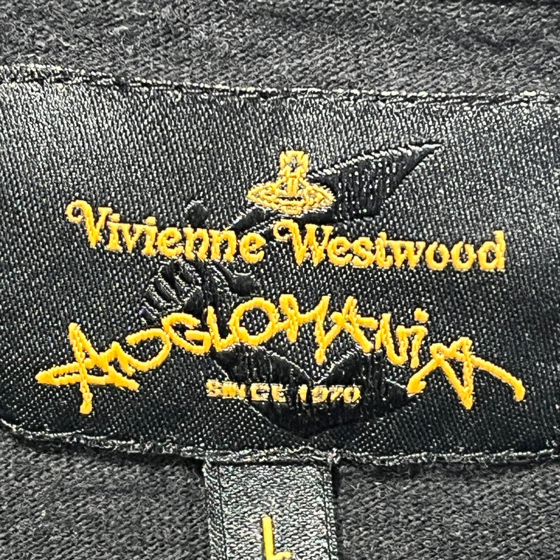 Vivienne Westwood/ANGLOMANIA/T-Shirt/L/Graphic/Cotton/BLK/CUT OFF