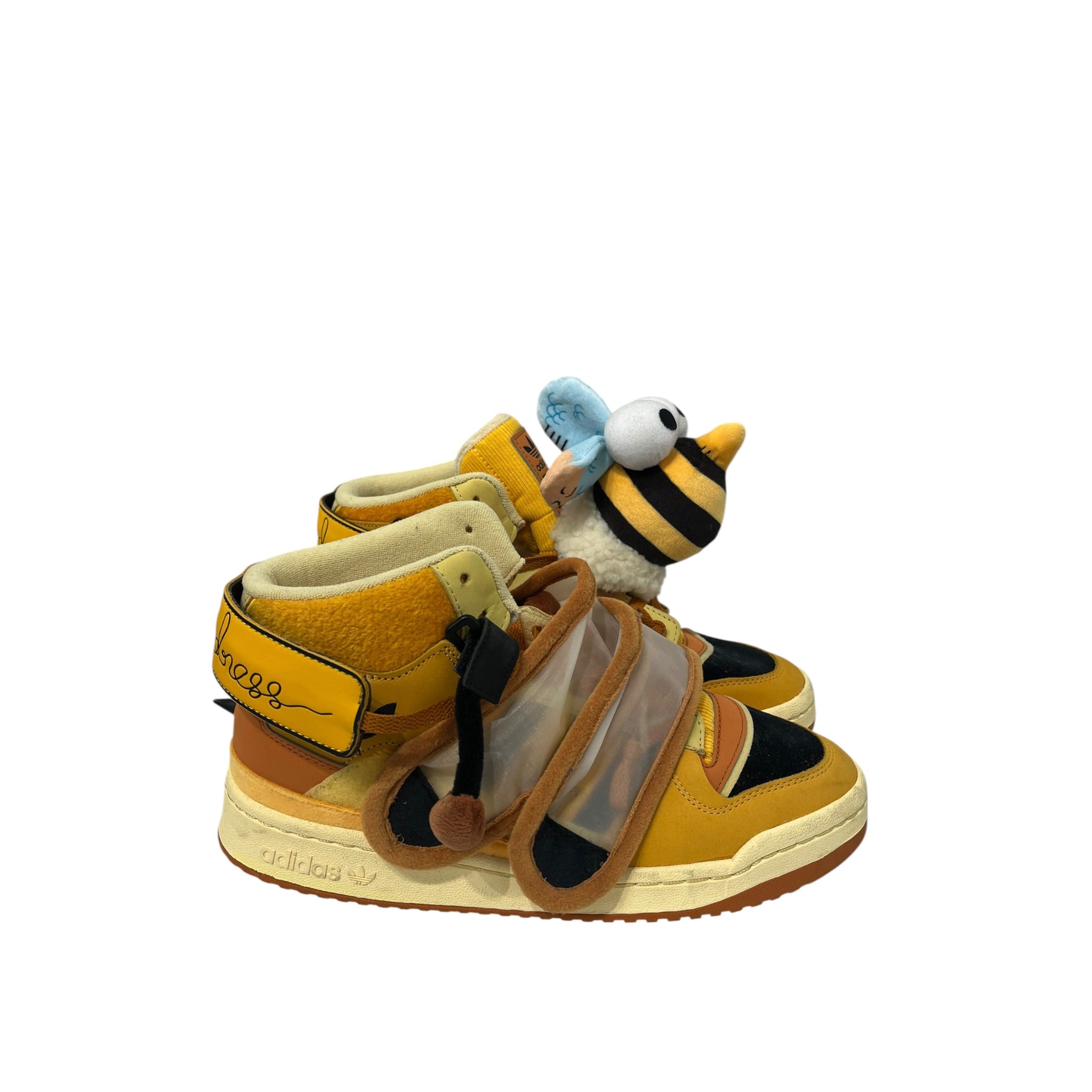 adidas/Hi-Sneakers/US 10/Animal Pattern/Suede/YEL/Adidas Bumblebee view 5