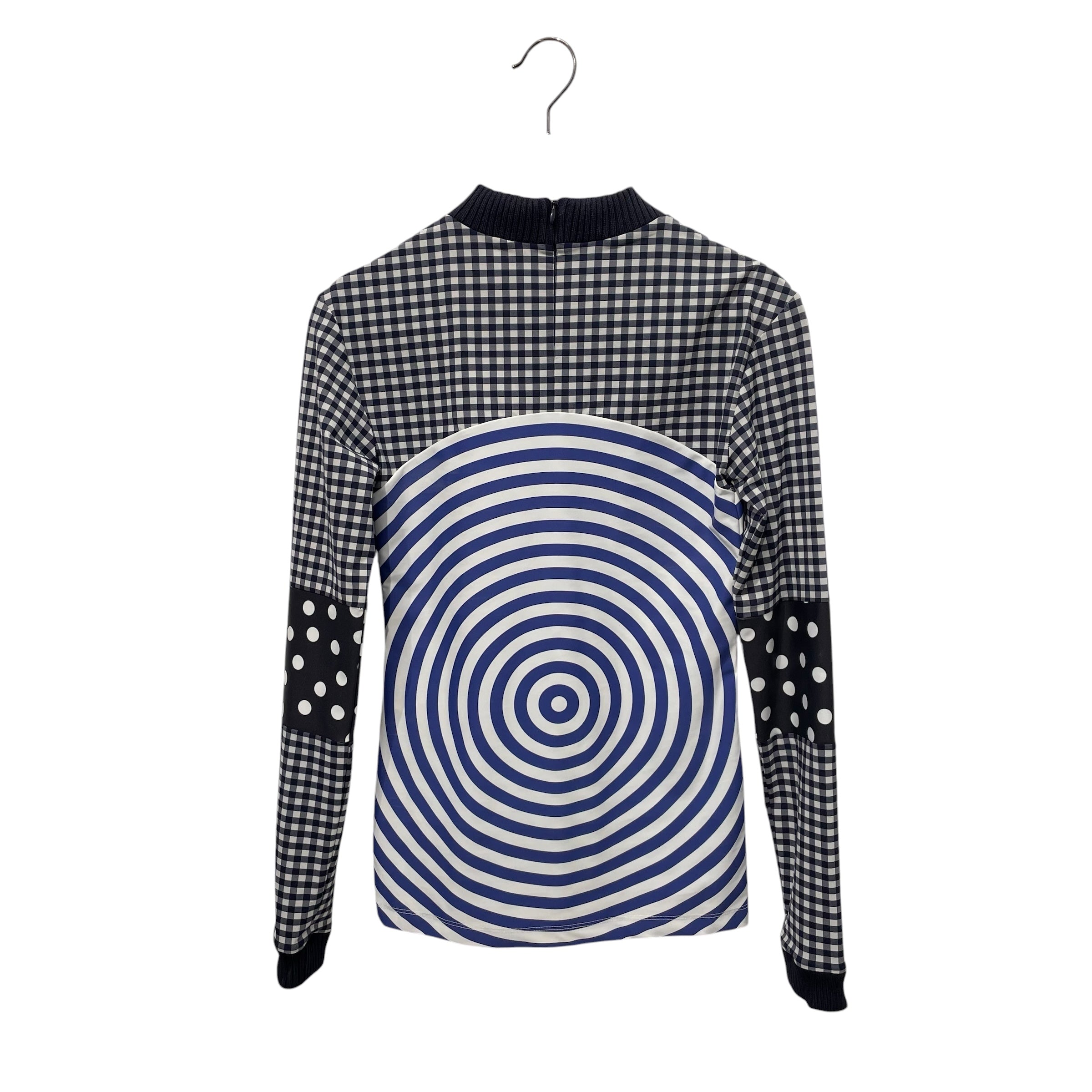 Jean Paul Gaultier/LS Blouse/XS/Stripe/Polyester/NVY/THE VICHY AND TARGET TOP view 2