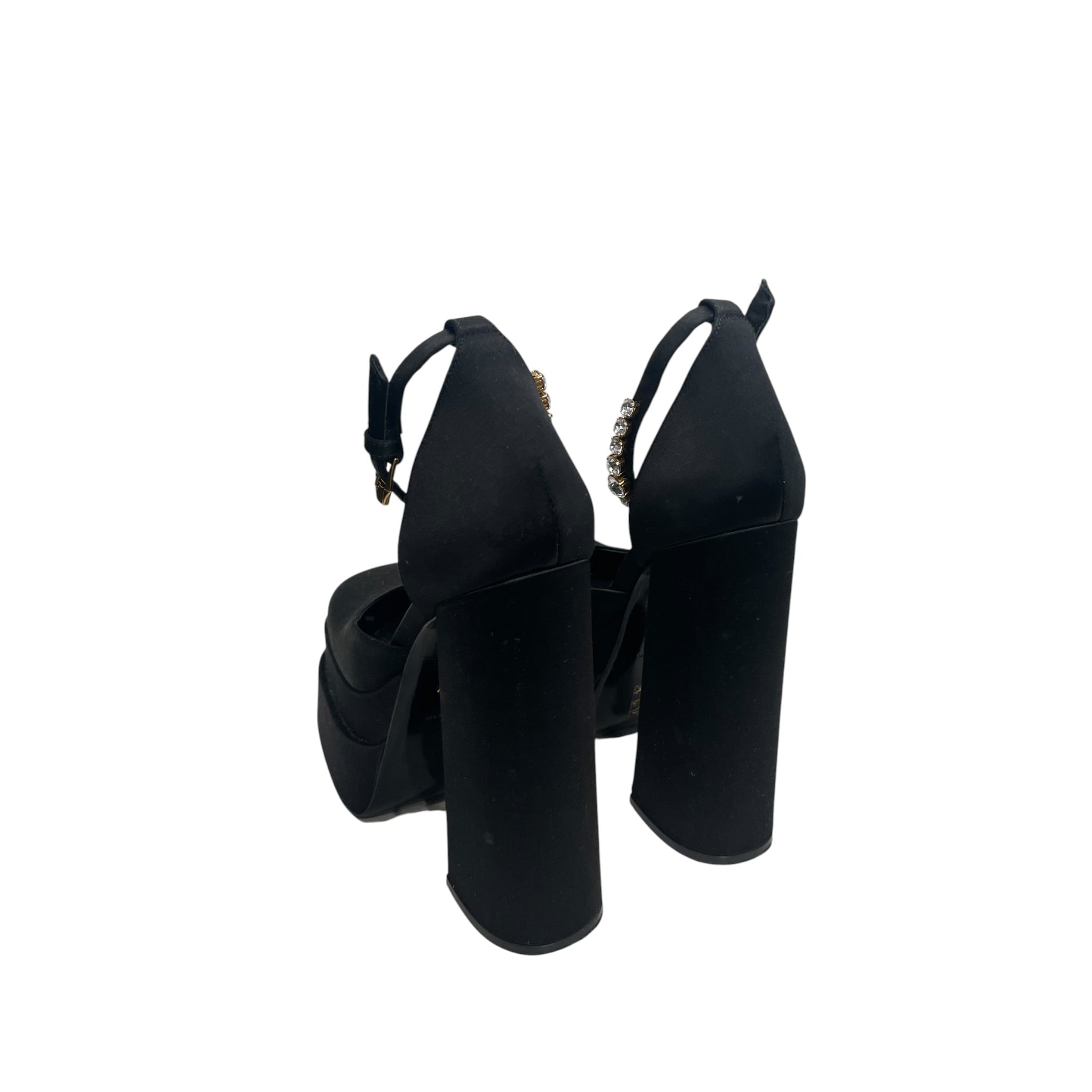 VERSACE/Heels/EU 36/Nylon/BLK/CRYSTAL HEELS view 2