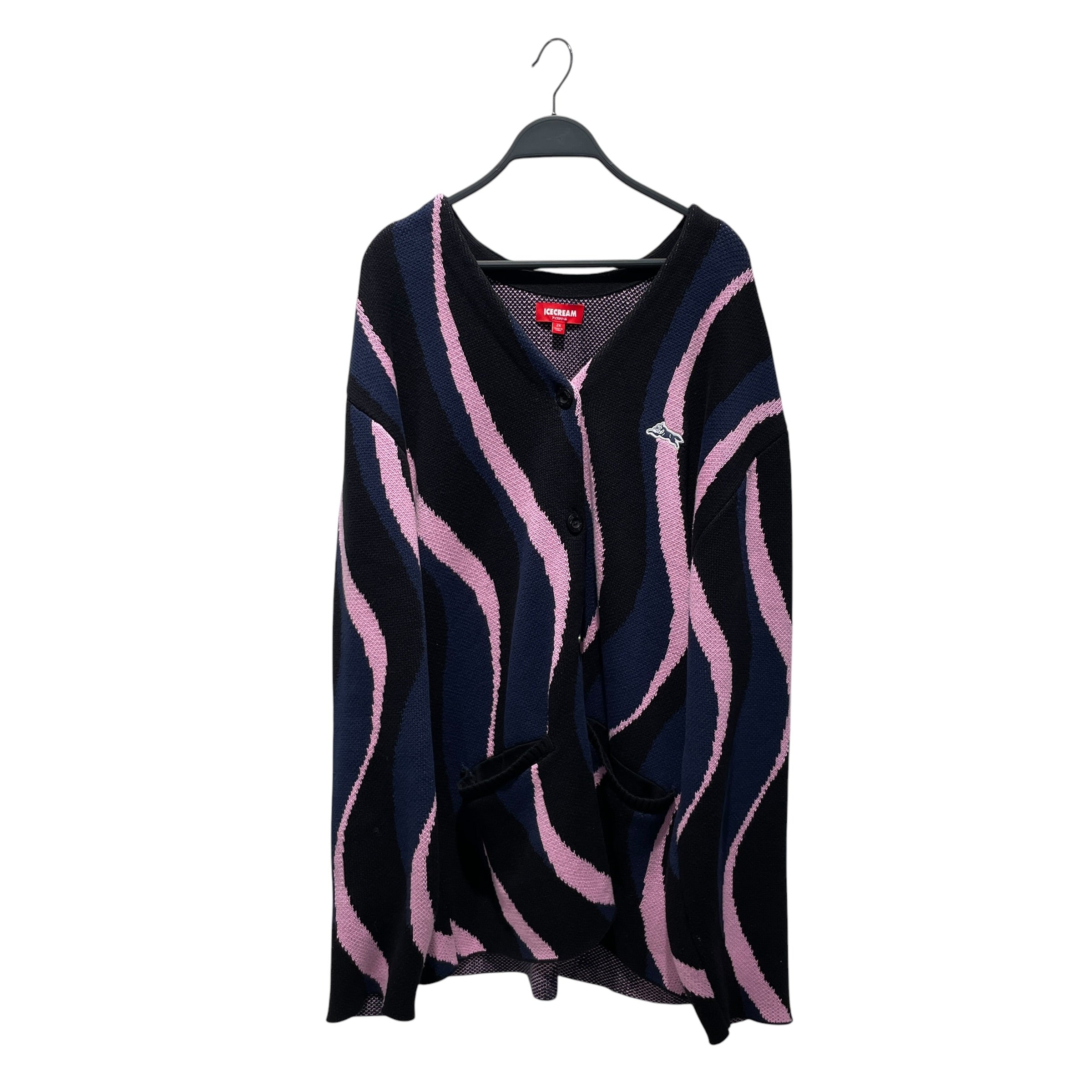ICE CREAM/Heavy Cardigan/XXL/Stripe/Cotton/BLU/ view 1
