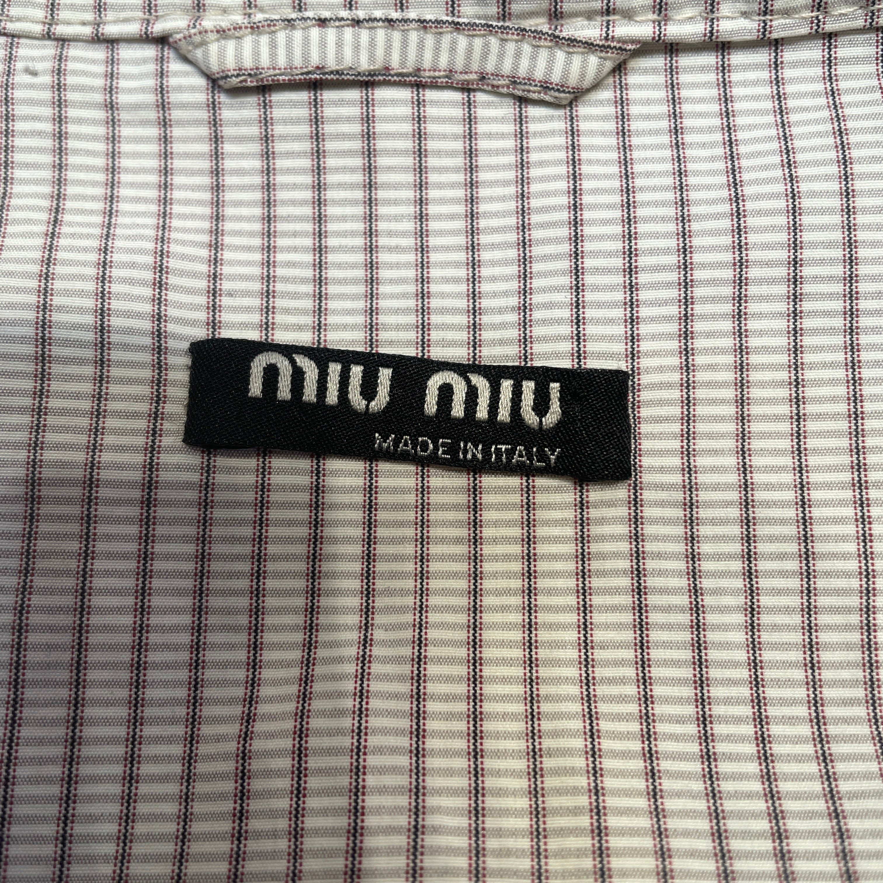 MIU MIU/Jacket/48/Stripe/Cotton/CRM/ view 3