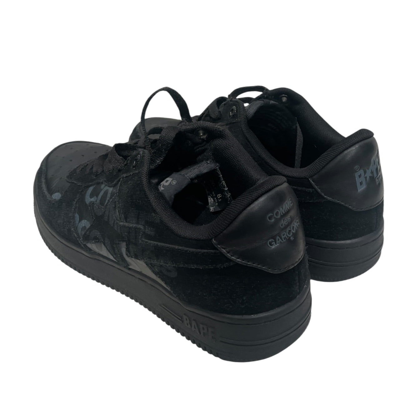 BAPE STA!/Low-Sneakers/US 8.5/Nylon/BLK/COMMEDESGARCON view 2