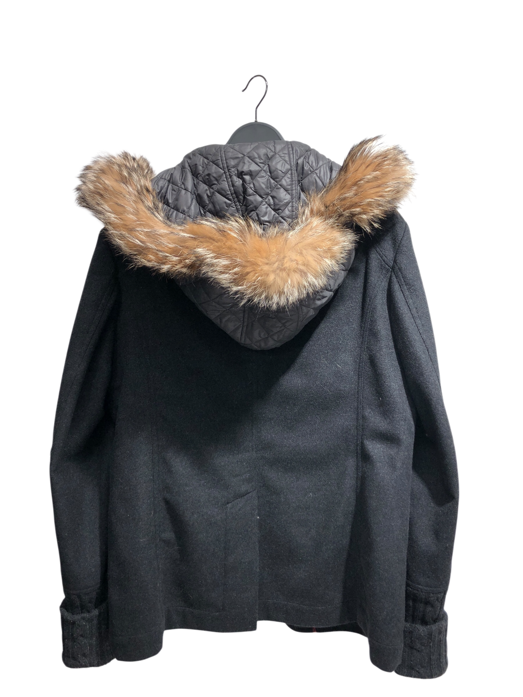 DOLCE&GABBANA/Coat/54/Wool/BLK/2 in 1 fur lined hood coat view 2