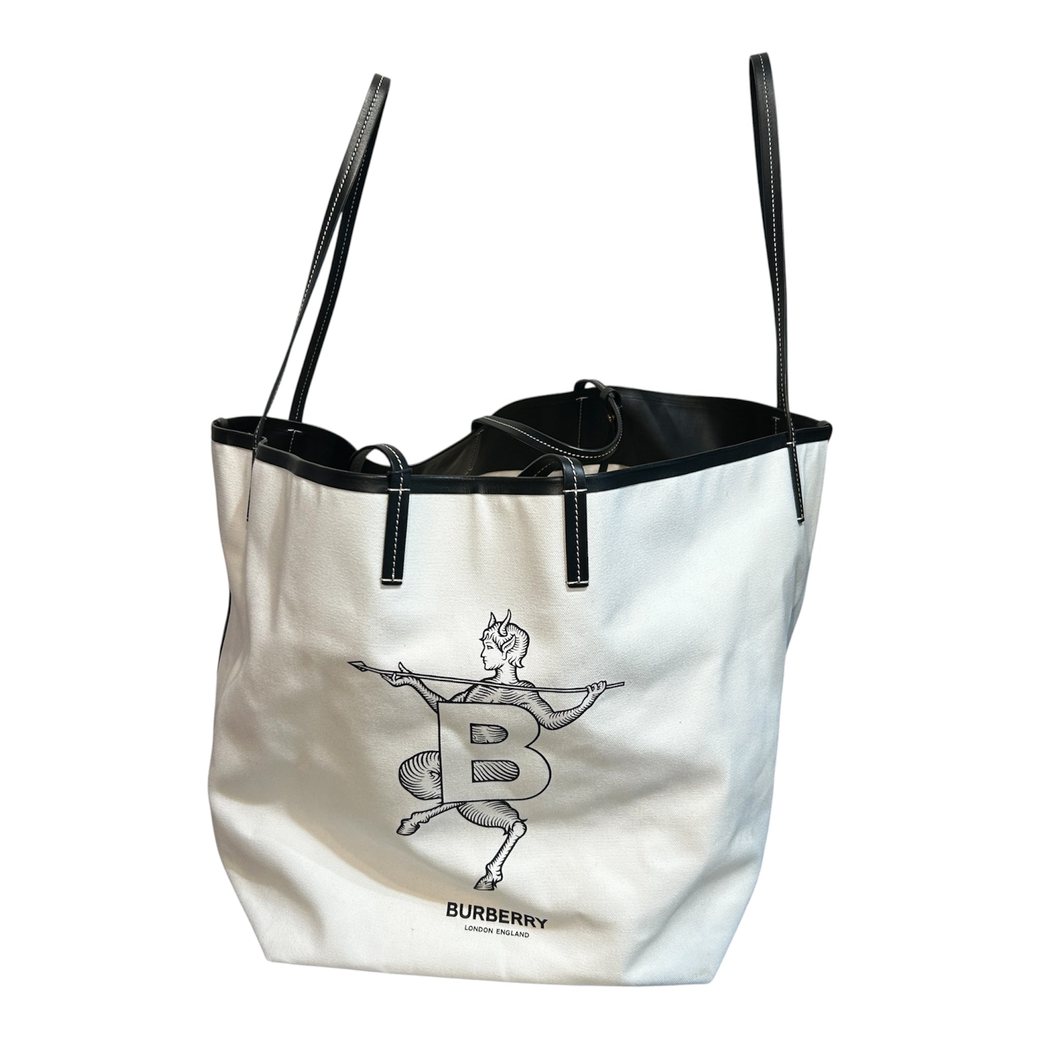 BURBERRY/Tote Bag/WHT/Mythical Alpabet view 1