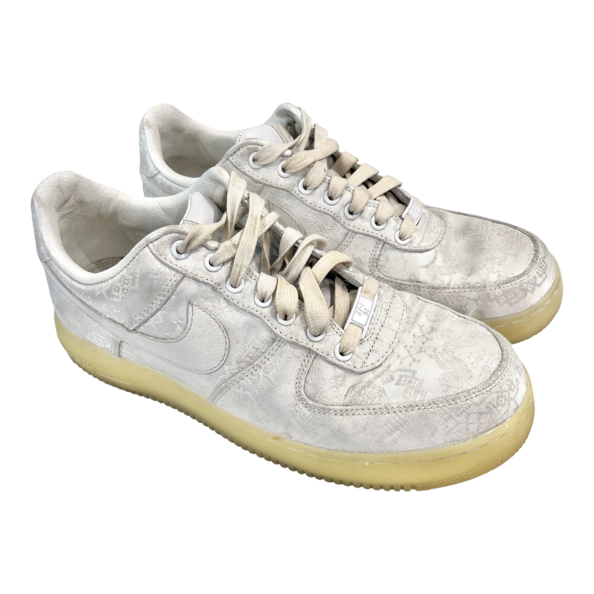 NIKE/Low-Sneakers/US 9.5/Monogram/Polyester/WHT/A09286-100 view 1