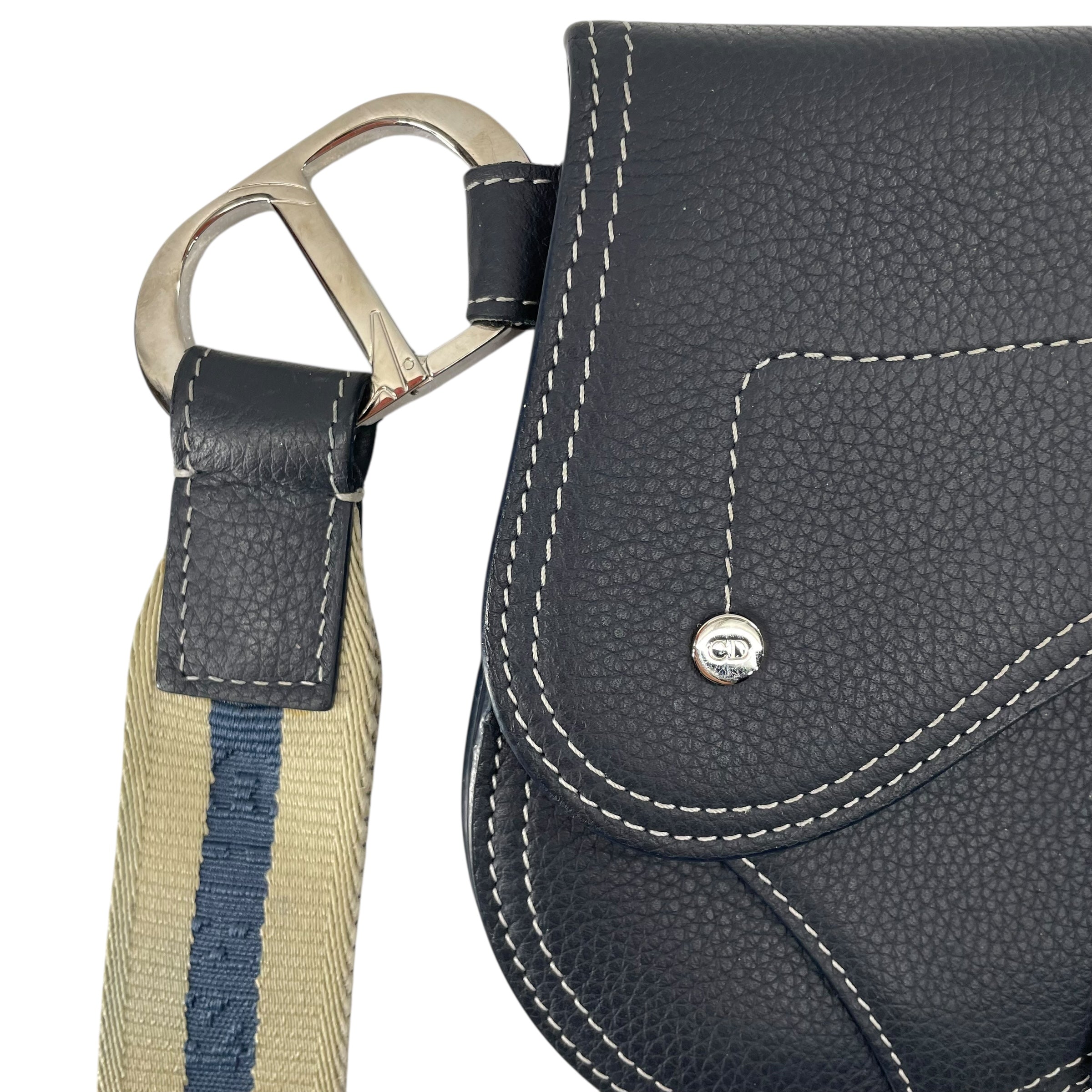 Christian Dior/Clutch Bag/Leather/NVY/SADDLE ELEGANT view 5