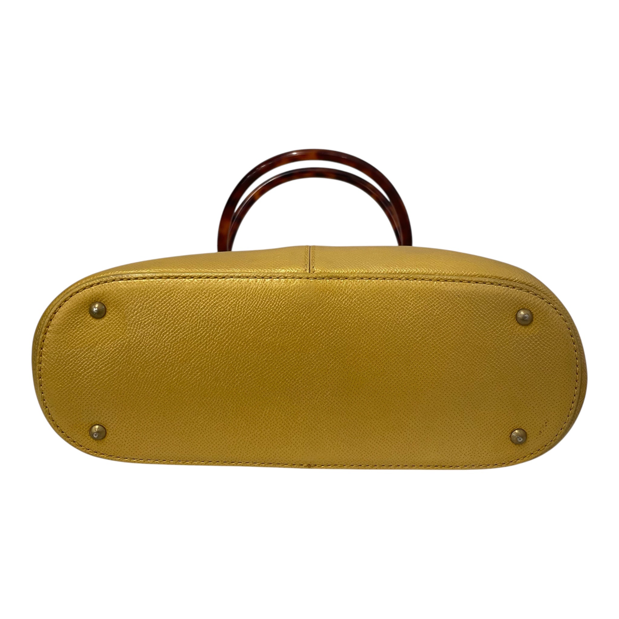 CHANEL/Tote Bag/Leather/GLD/TORTOISE HANDLES view 3