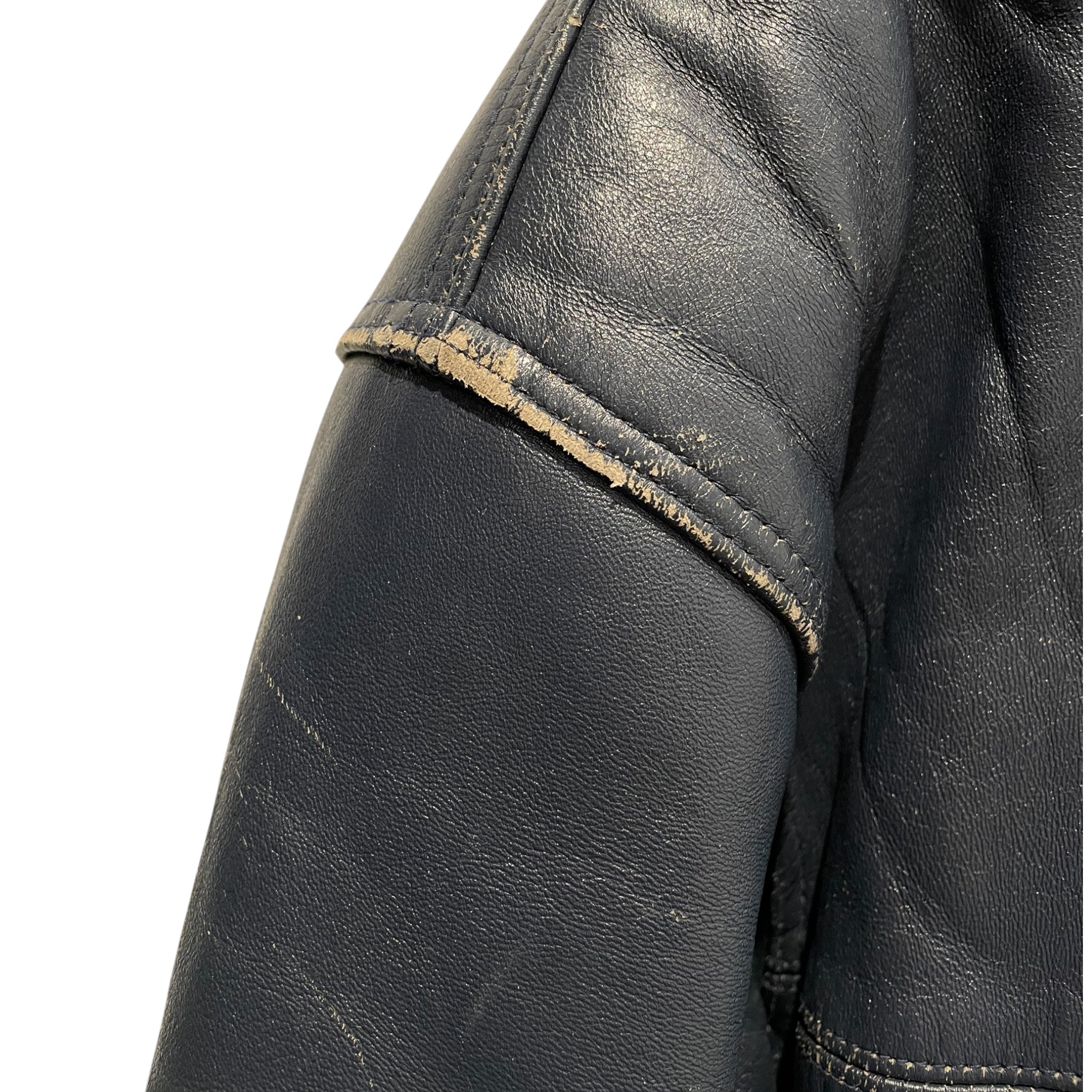 Pelle Pelle/Leather Jkt/46/Leather/NVY/PERFORATED DOUBLE P view 7