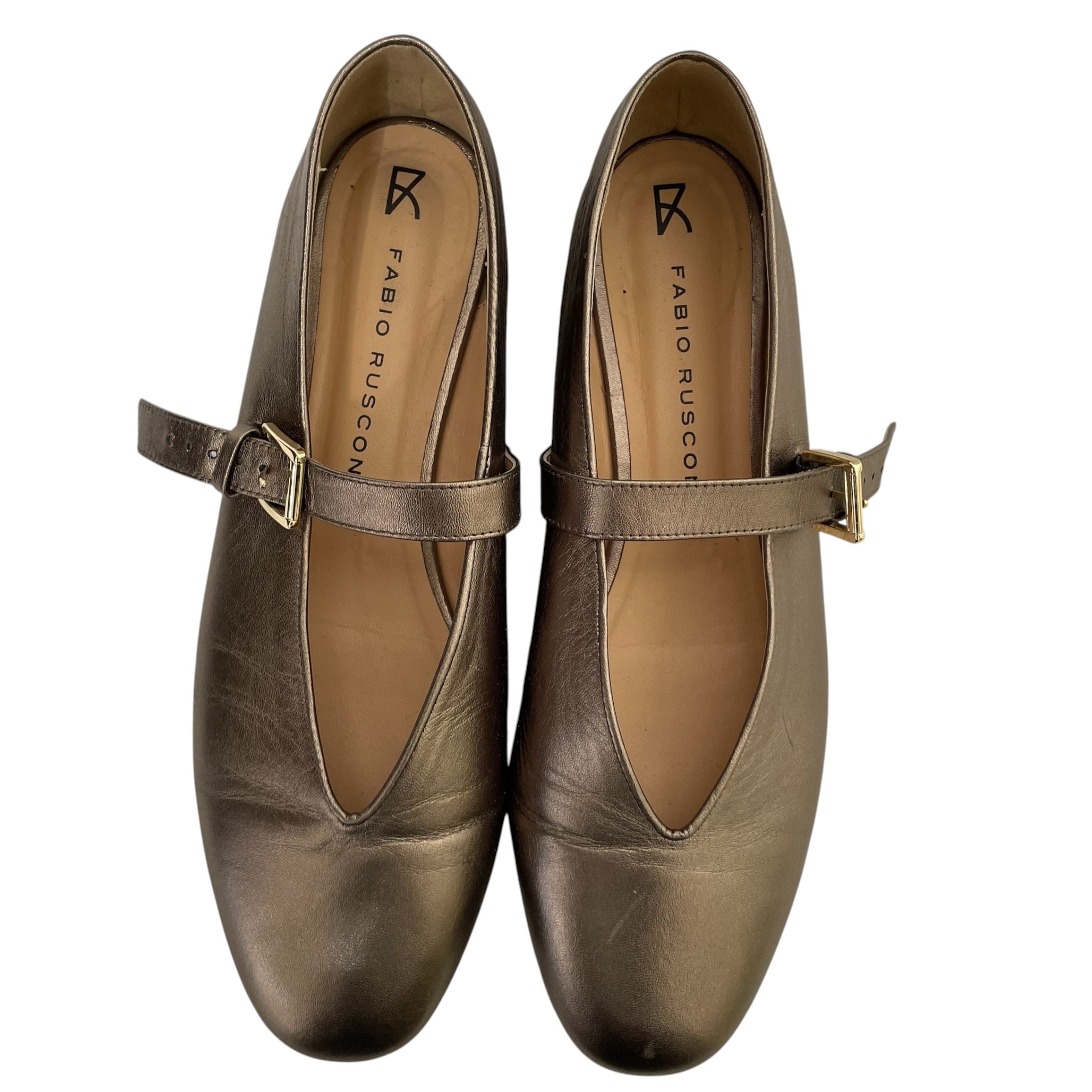 FABIO RUSCONI/Flat Shoes/EU 41/GLD/Mary Jane Flats view 4