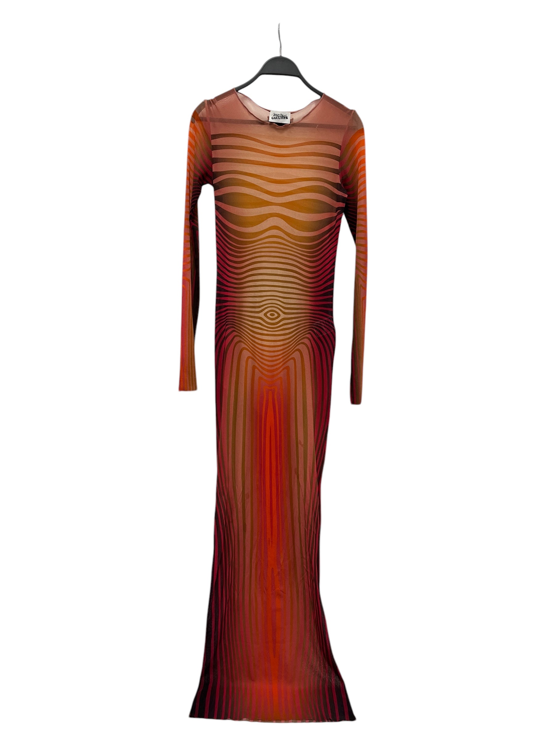 Jean Paul Gaultier/LS Dress/M/All Over Print/Polyester/MLT/BODY MORPHING PRINT view 1