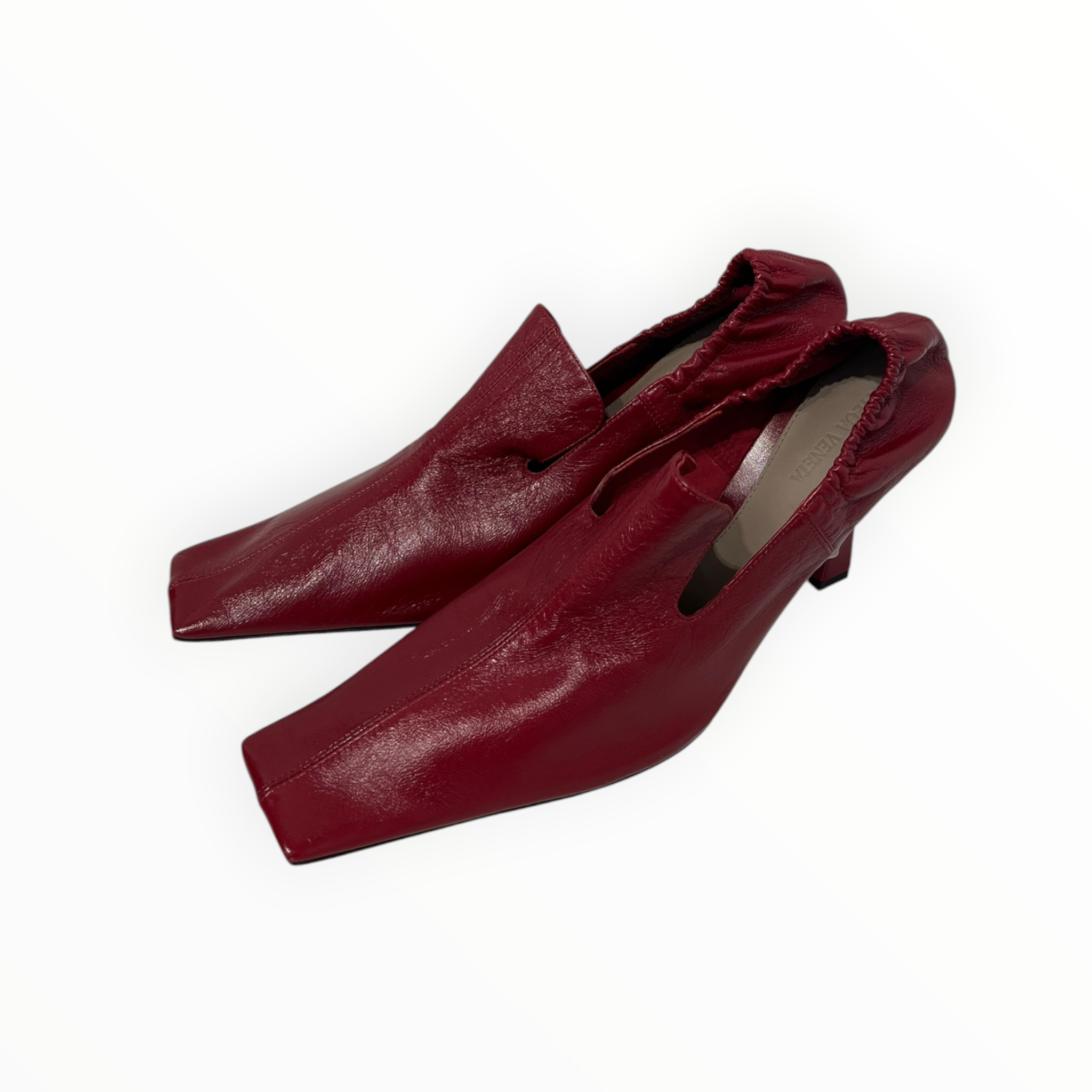 BOTTEGA VENETA/Heels/Leather/RED/RED LOAFER PUMPS/GLOSSY NAPA view 1