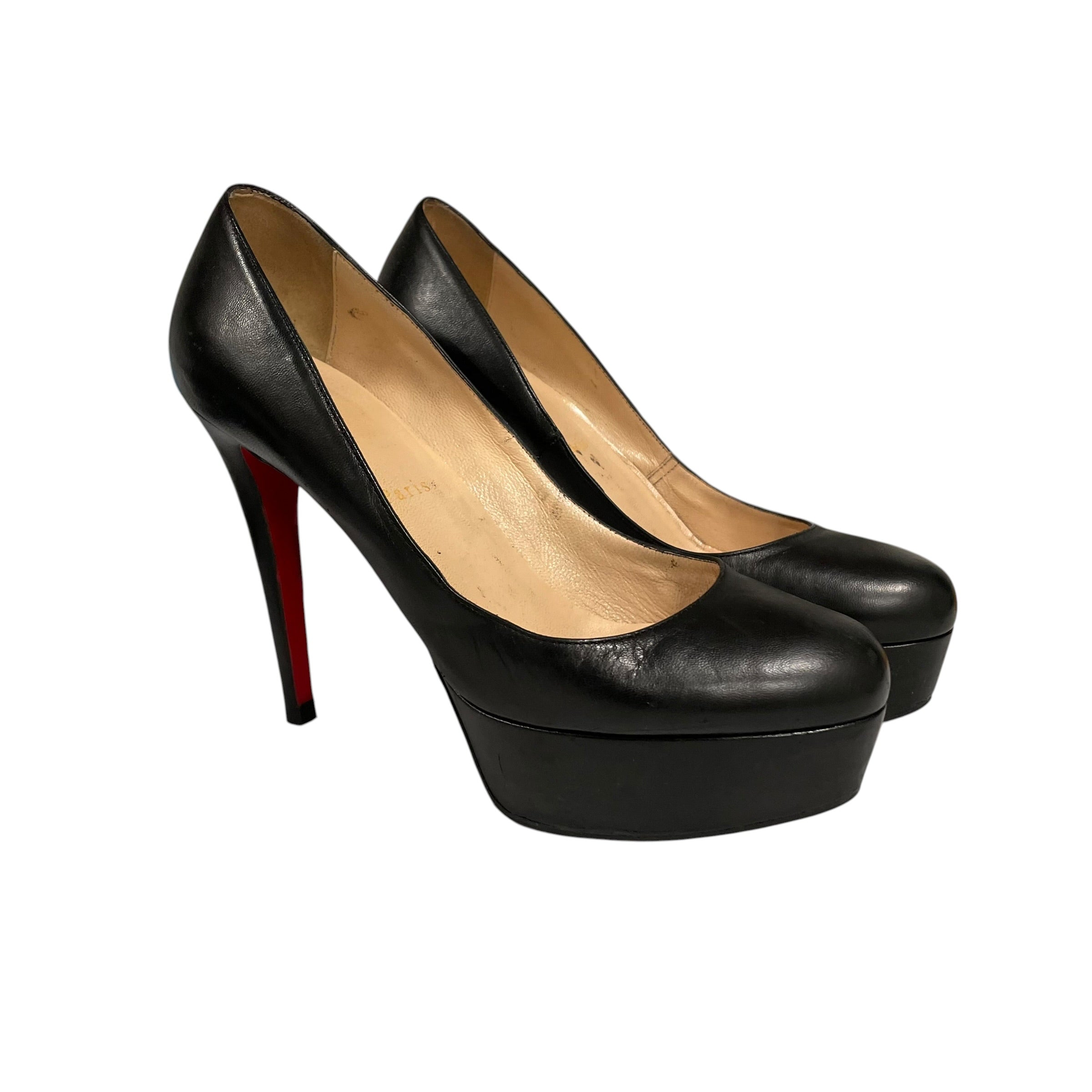 Christian Louboutin/Heels/EU 38.5/Leather/BLK/ view 1