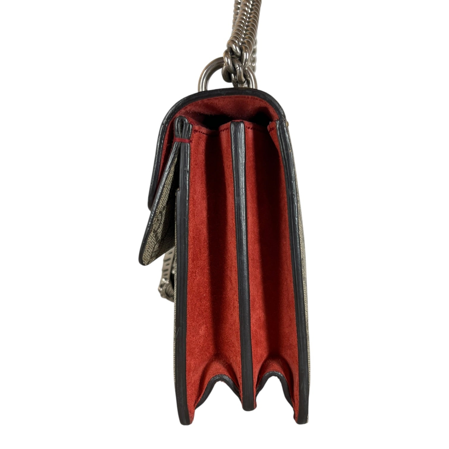 GUCCI/Bag/Monogram/Cotton/BEG/DIONYSUS BAG W/ RED SUEDE view 3
