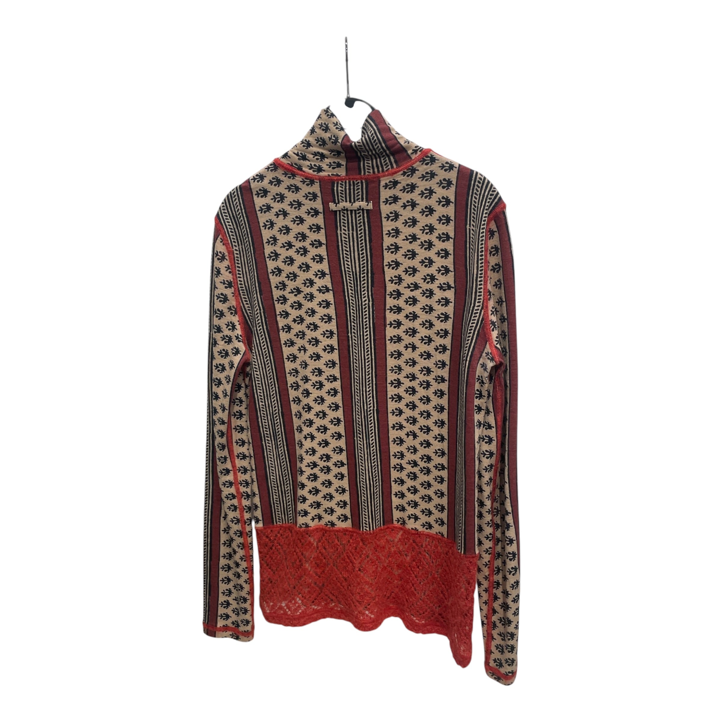 Jean Paul GAULTIER HOMME/Sweater/48/All Over Print/Wool/BEG/TURTLENECK SWEATER KNIT BOTTOM view 2