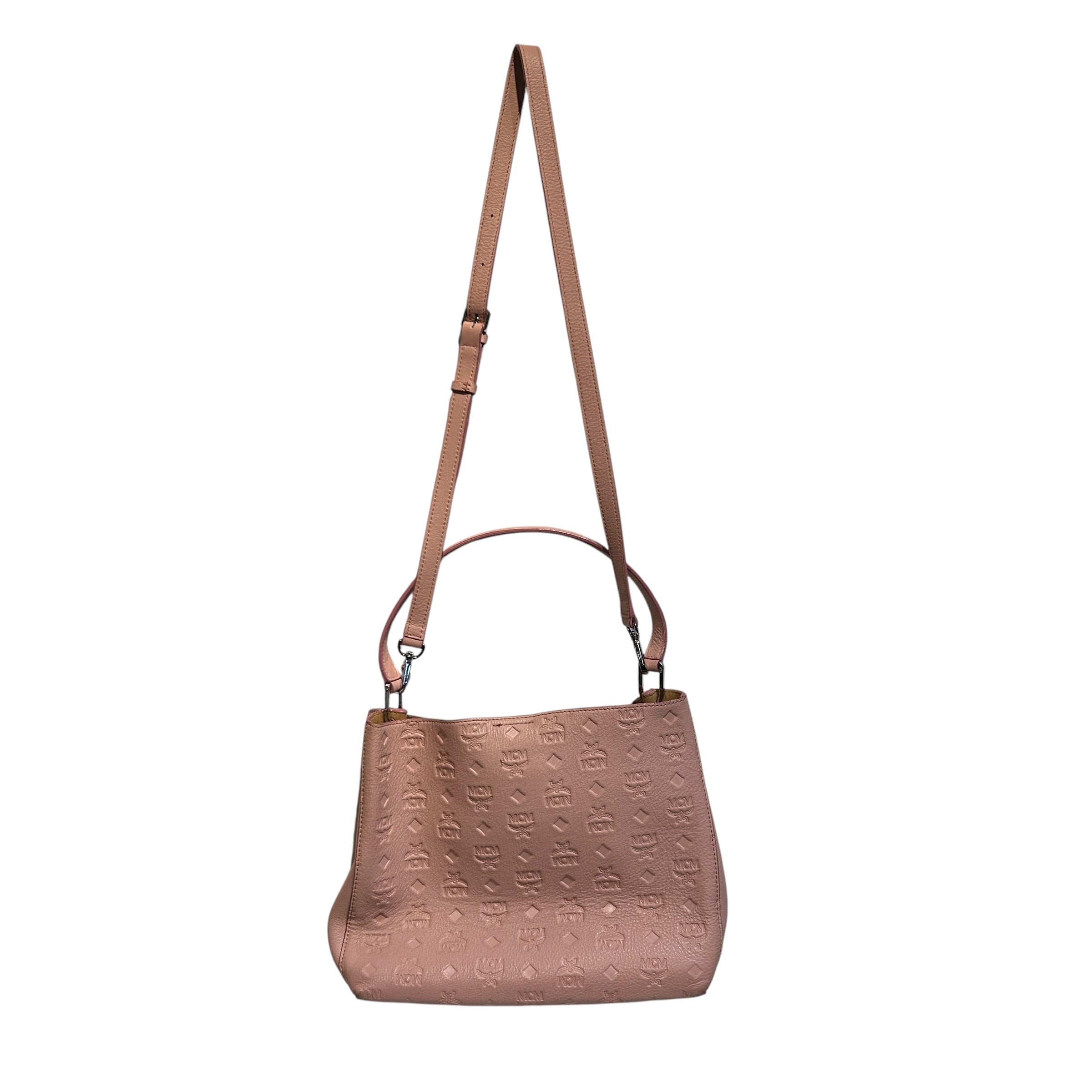 MCM/Bag/Monogram/Leather/PNK/Embossed Leather Visetos Tote view 1