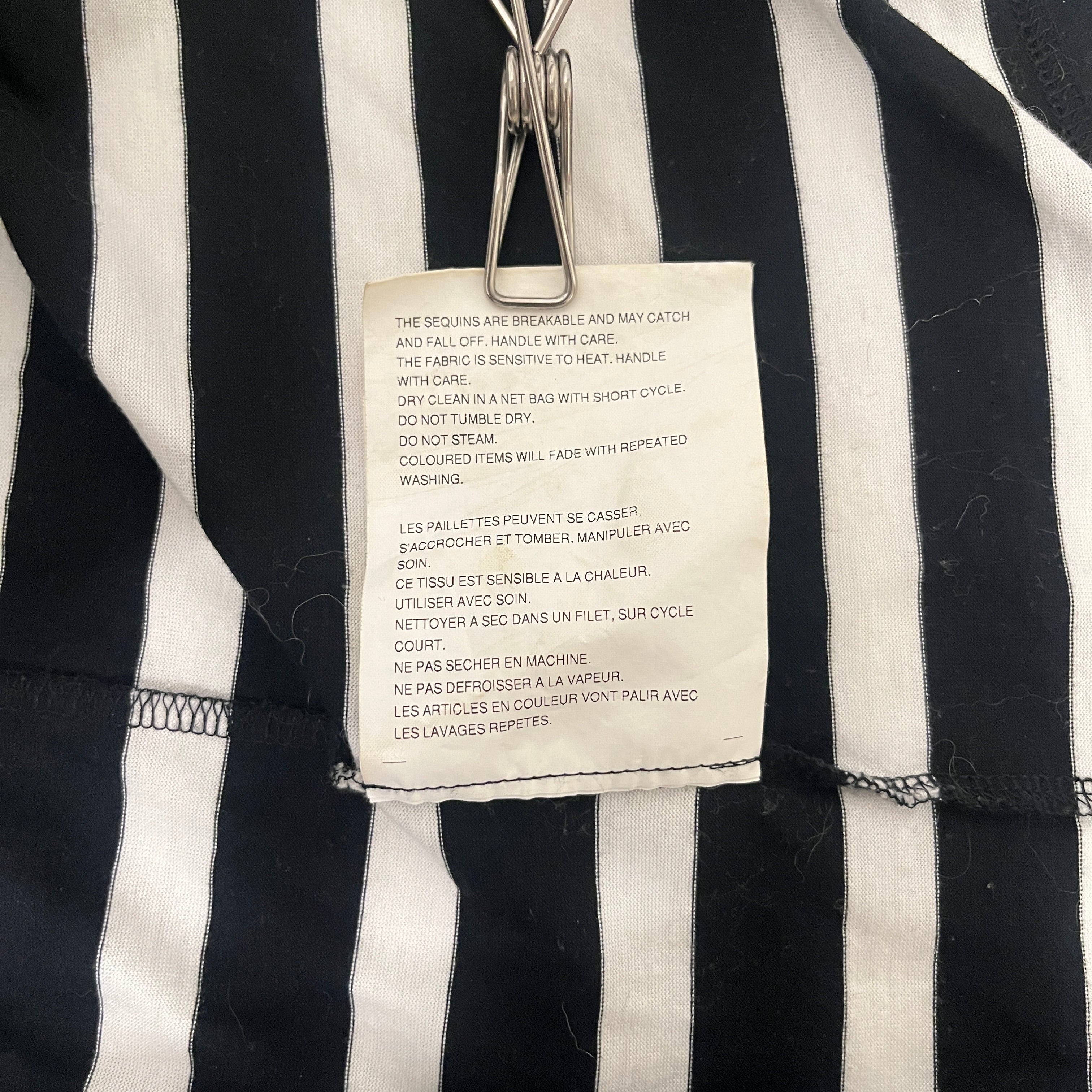 JUNYA WATANABE COMME des GARCONS/SL Shirt/Stripe/Cotton/BLK/SEQUIN LINED BUTTONS/COLLAR view 7
