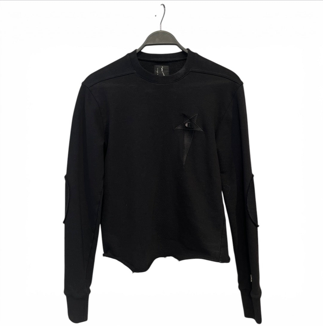 Champion/Rick Owens/Sweater/S/Cotton/BLK/PENTAGRAM CHEST LOGO view 1