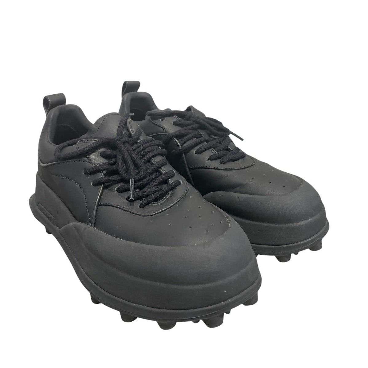 JIL SANDER/Low-Sneakers/EU 42/Leather/BLK/Plain-Toe/Orb view 1