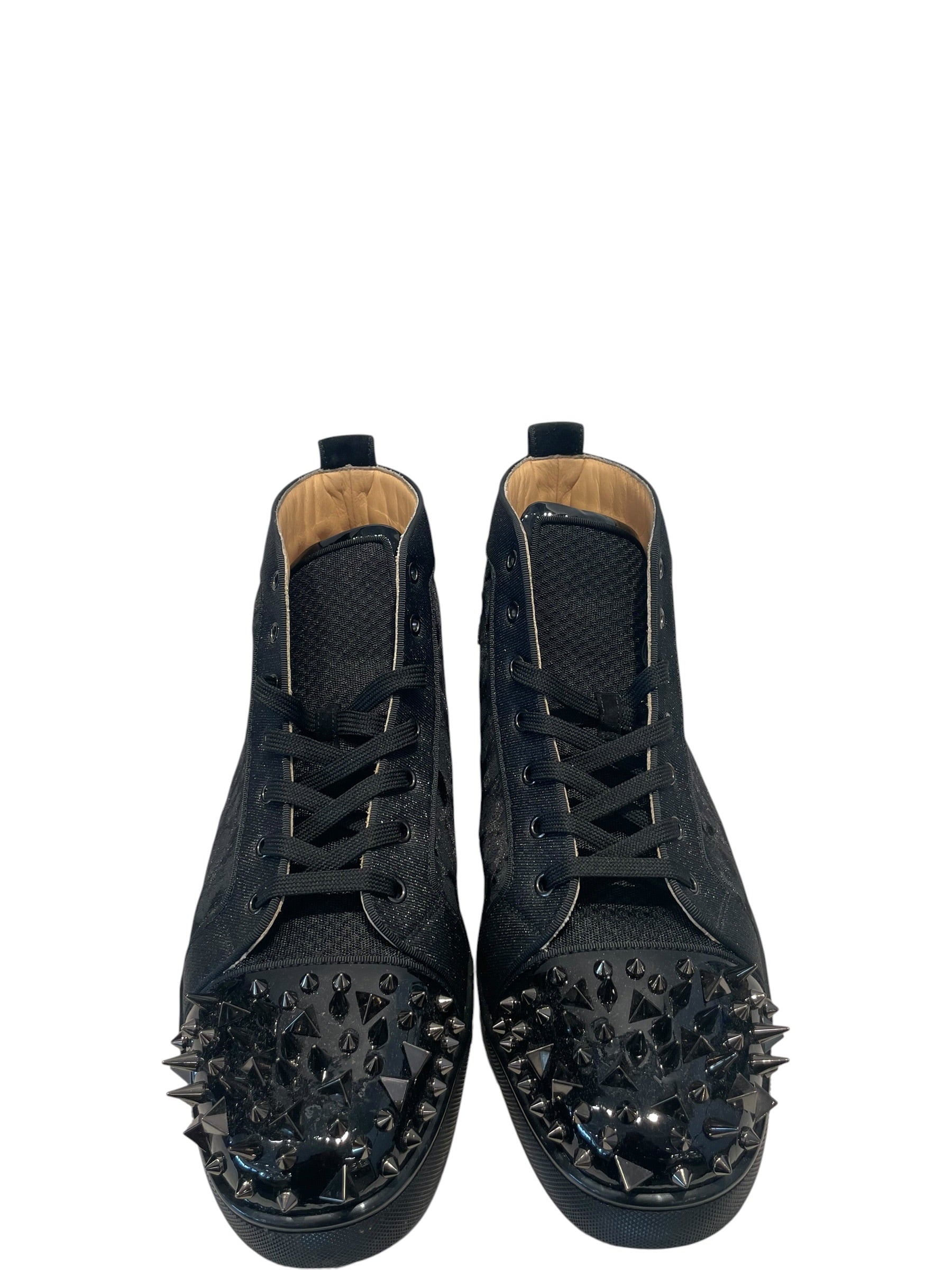 Christian Louboutin/Hi-Sneakers/EU 48/Leopard/Velour/BLK/ view 3