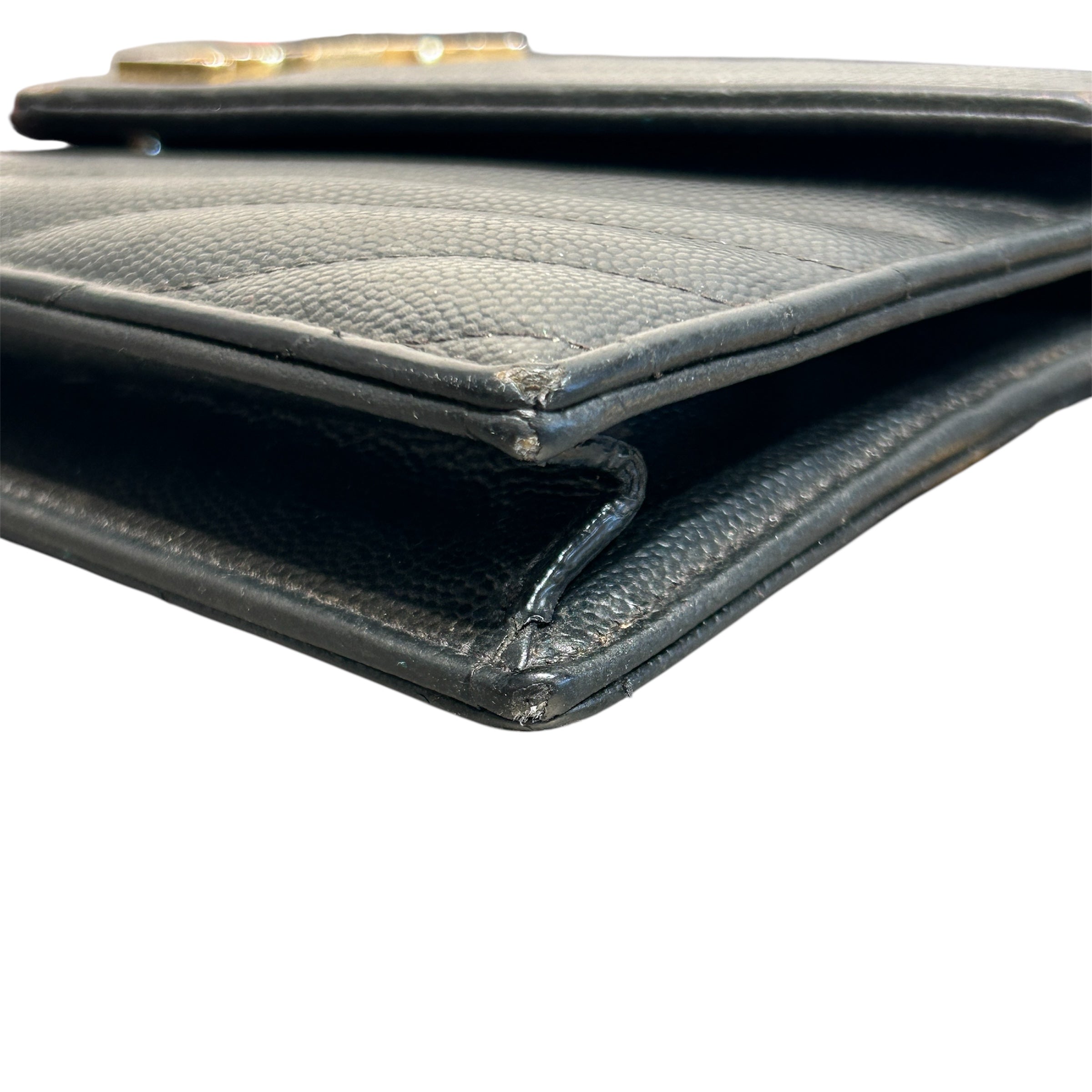 YVES SAINT LAURENT/Clutch Bag/Leather/BLK/Wallet On Clutch view 7