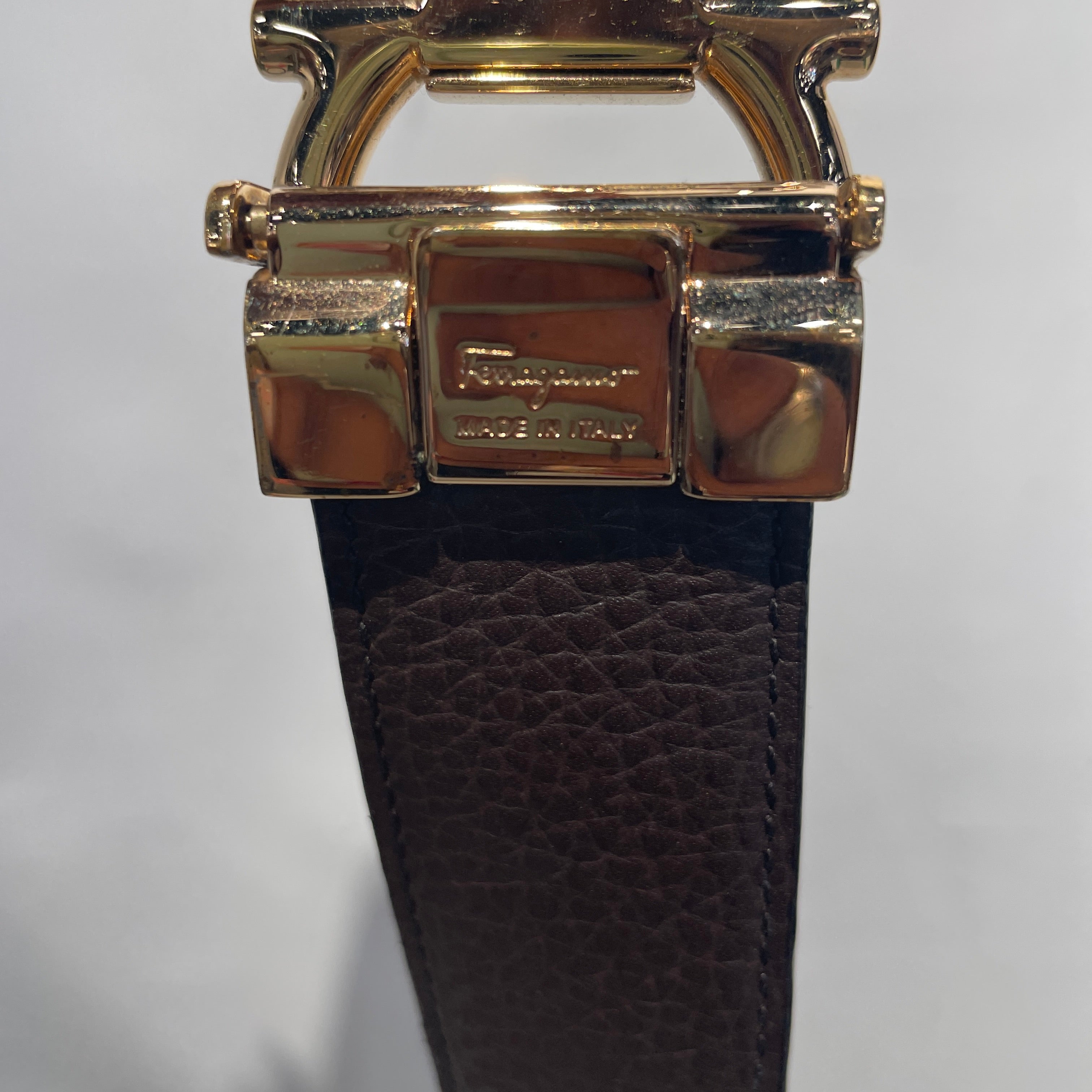 Salvatore Ferragamo/Belt/Leather/BLK/M's/ view 3