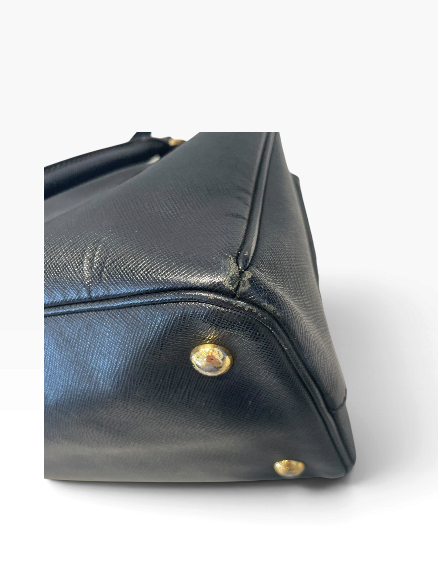 PRADA/Hand Bag/Leather/BLK/Galleria Saffiano view 8