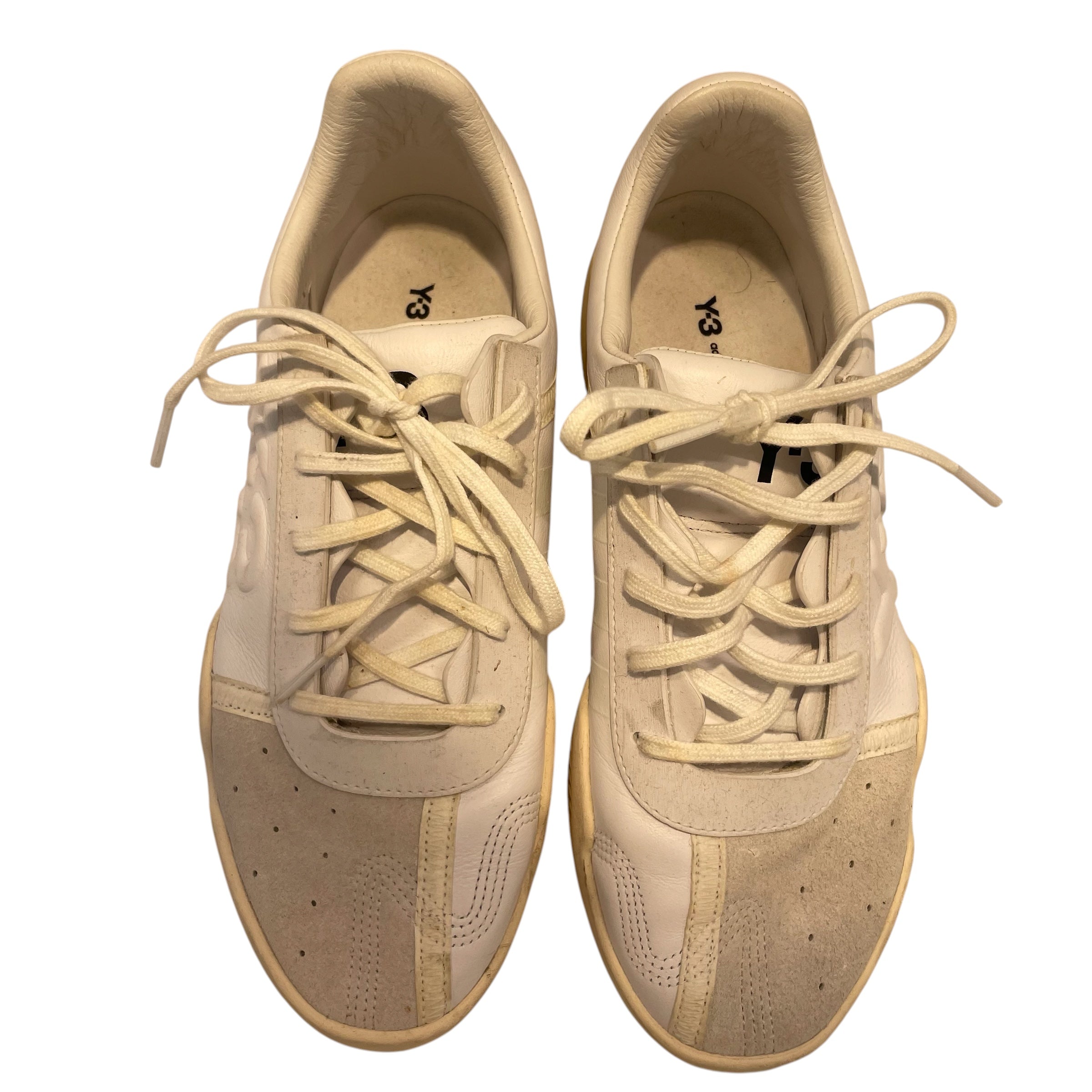 Y-3/Low-Sneakers/US 9/Leather/WHT/YOHJI YAMAMATO ADIDAS view 3