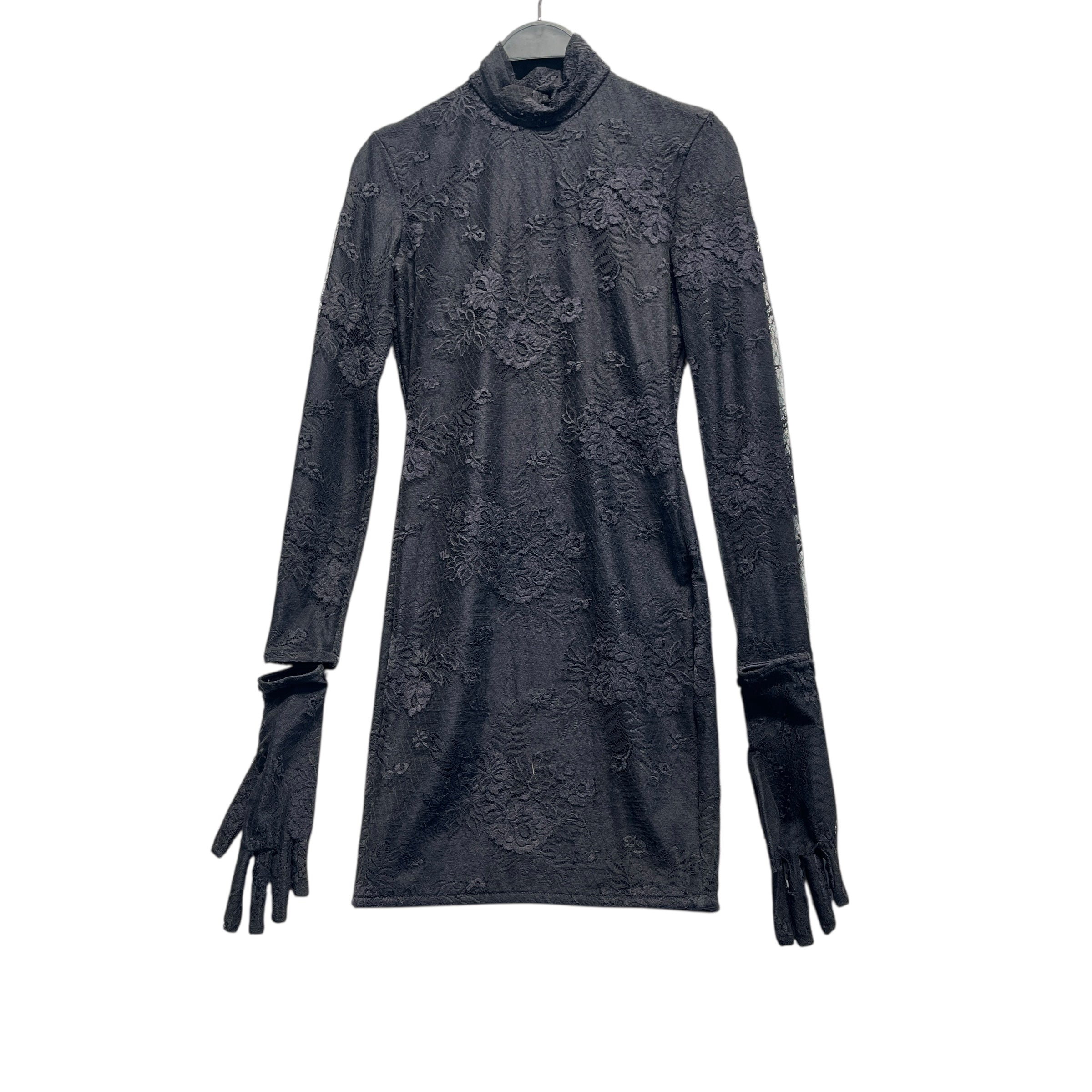 BALENCIAGA/LS Dress/34/Paisley/Cotton/BLK/w/ gloves view 1