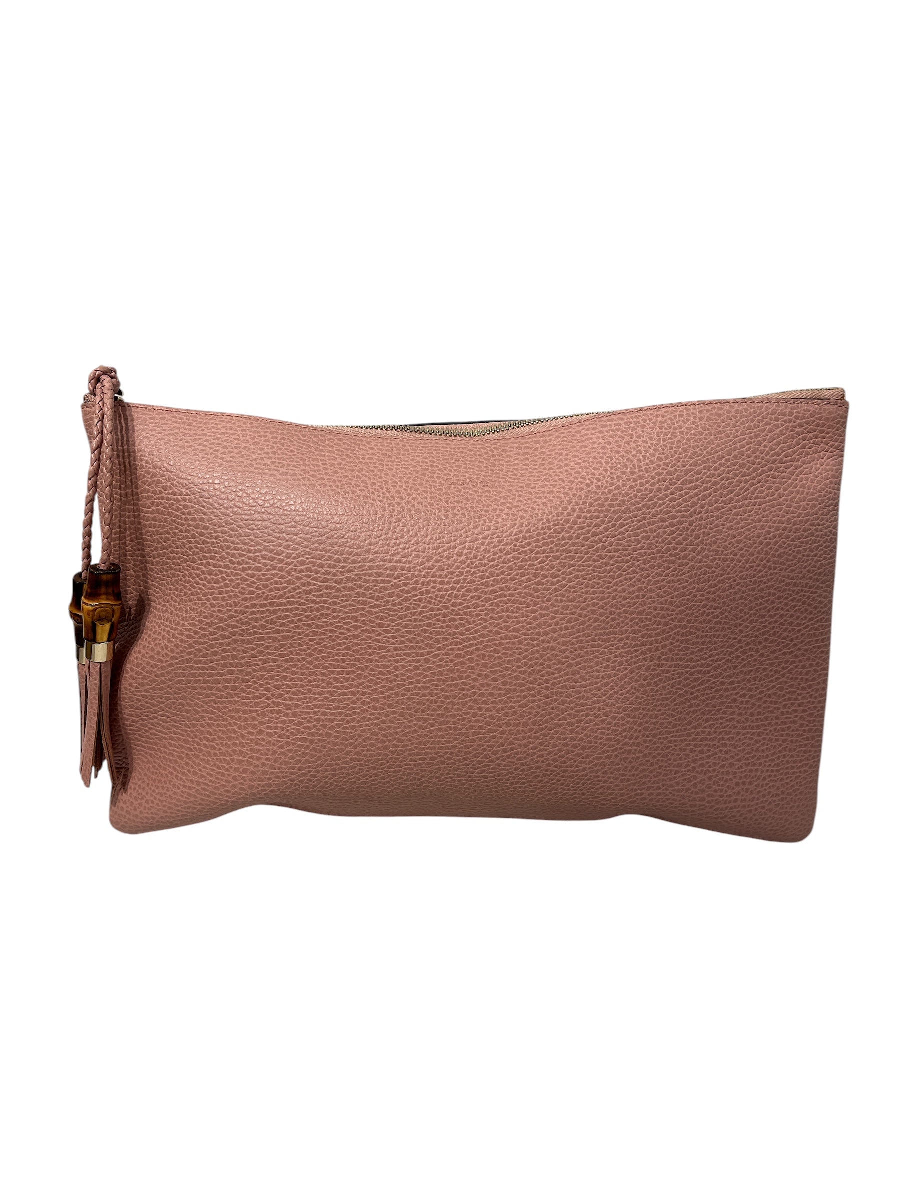 GUCCI/Clutch Bag/Leather/PNK/BAMBOO TASSLE CLUTCH view 1