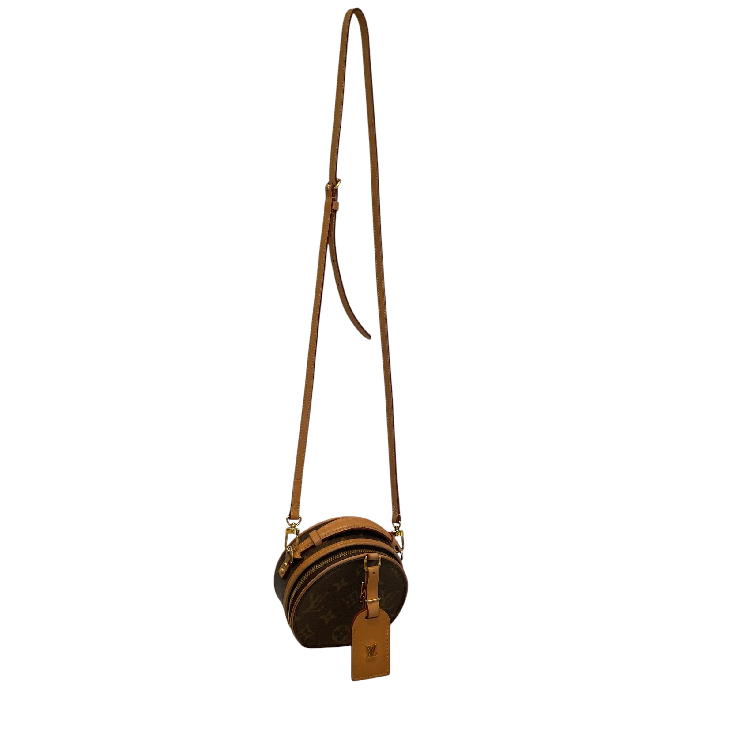 LOUIS VUITTON/Cross Body Bag/Monogram/Leather/BRW/PETITE BOITE CHAPEAU view 1