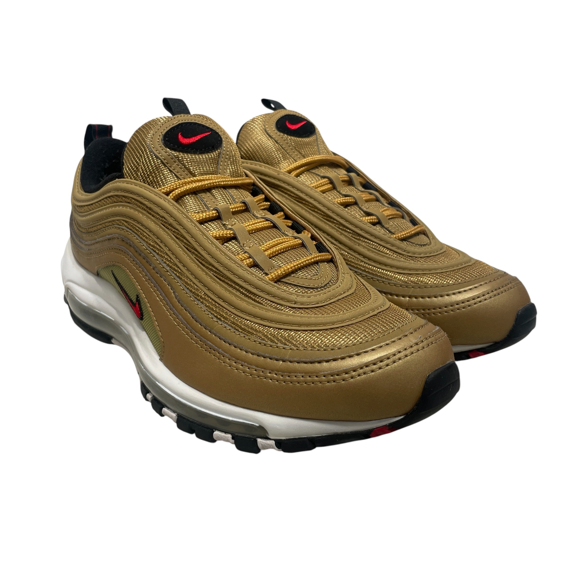 NIKE/Low-Sneakers/US 9/Faux Leather/GLD/NIKE AIR MAX 97 METALLIC GOLD view 1