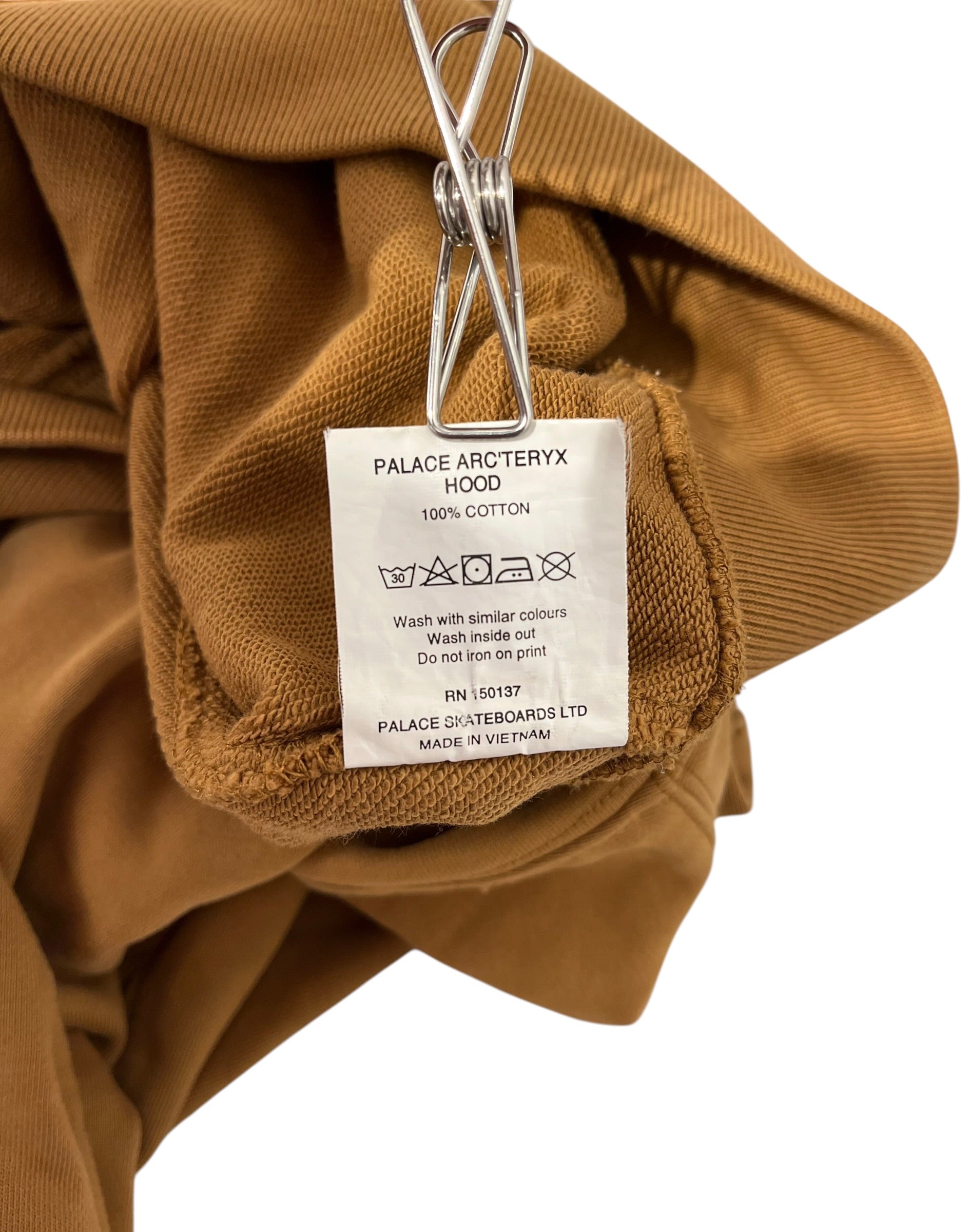 PALACE/ARC'TERYX/Hoodie/M/Graphic/Cotton/BRW/ORANGE LOGO FRONT AND BACK view 5